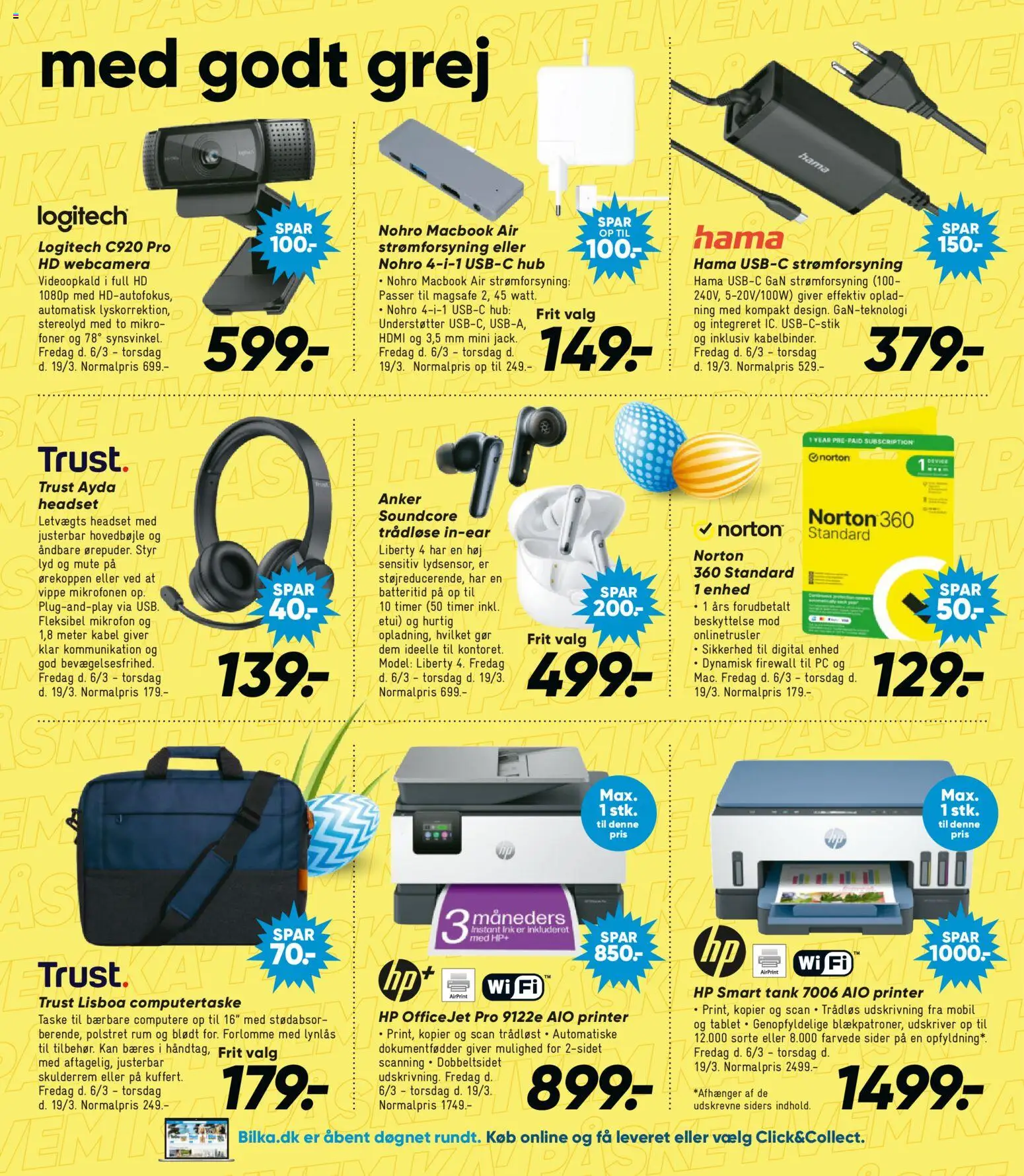 Bilka tilbudsavis – gyldig fra 06.03.2026 | Side: 42 | Produkter: Bærbare computere, Printer, Lyd, Kabel
