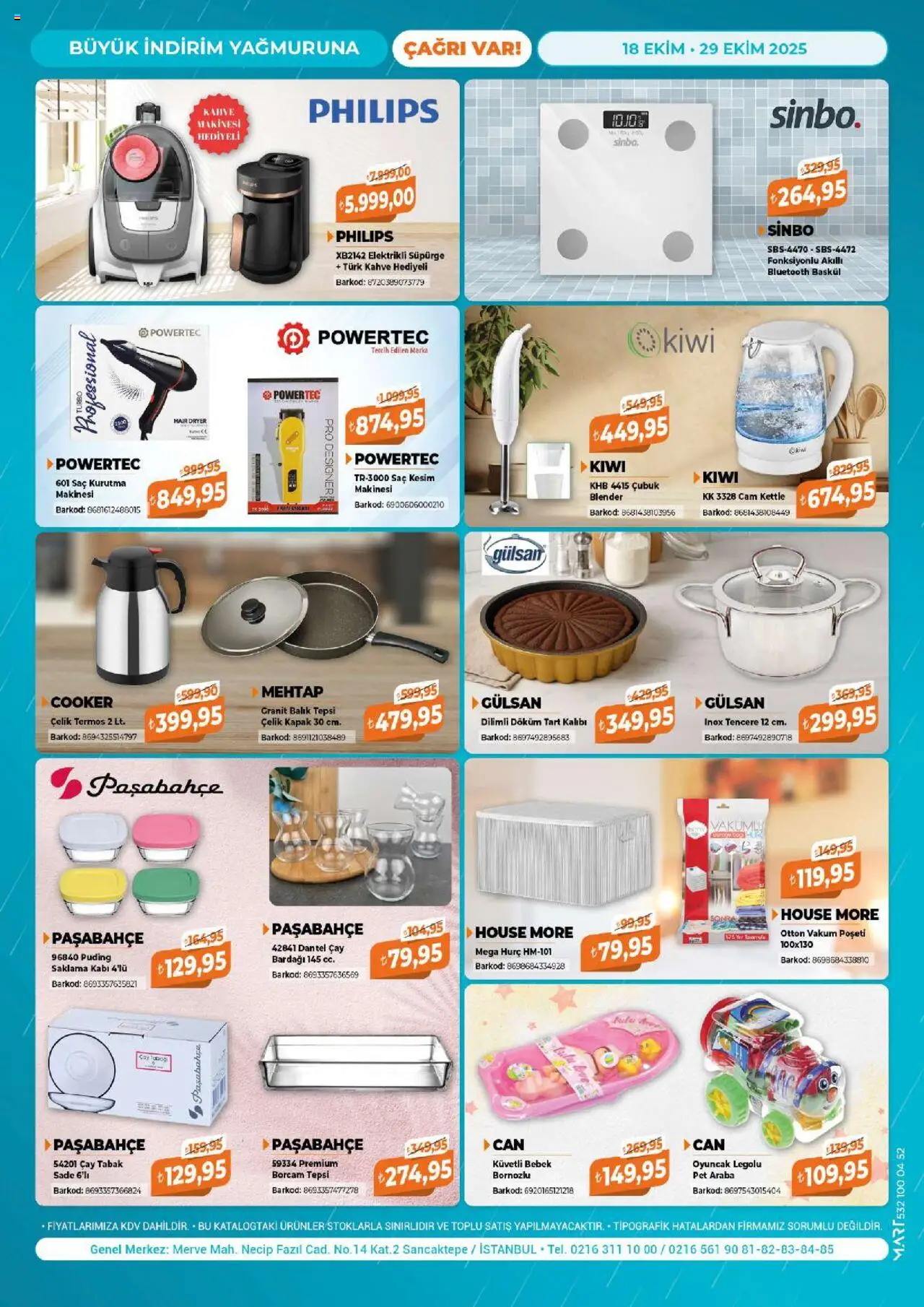 Çağrı Market Katalog - 18.10.2025 tarihinden itibaren geçerlidir | Sayfa: 16 | Ürünler: Kahve, Balık, Kurutma makinesi, Tepsi