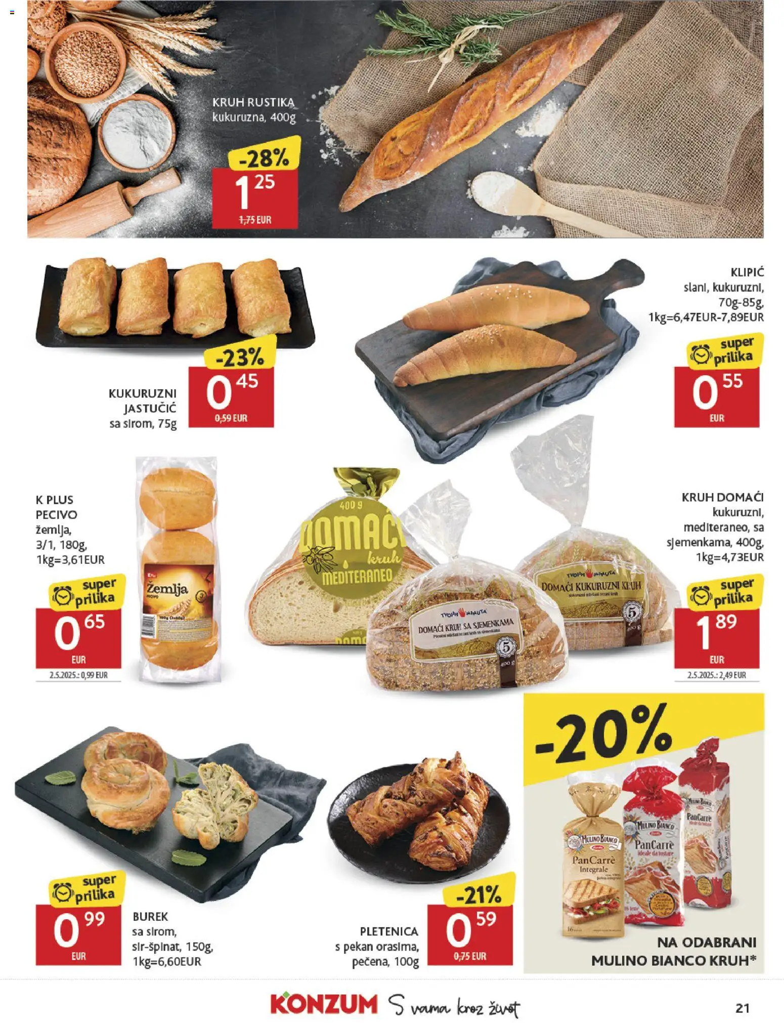Konzum HR akciós ujság - amely érvényes a következő dátumtól: 04.02.2026 | Oldal: 21 | Termékek: Burek