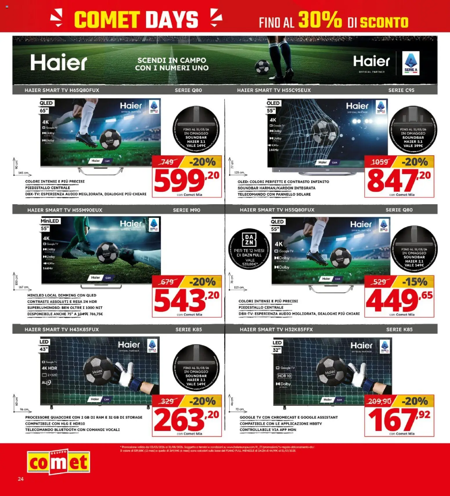 Volantino Comet volantino del 19.03.2026 | Pagina: 24 | Prodotti: Telecomando, Tè, smart TV, Audio