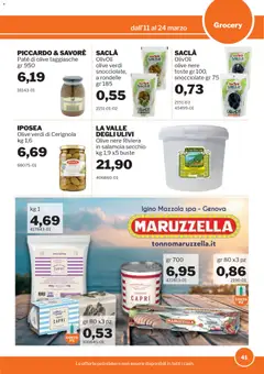 Anteprima del volantino Sogegross volantino valido a partire dal 11.03.2026 | Pagina: 41 | Prodotti: Paté, Olive, Tonno, Secchio