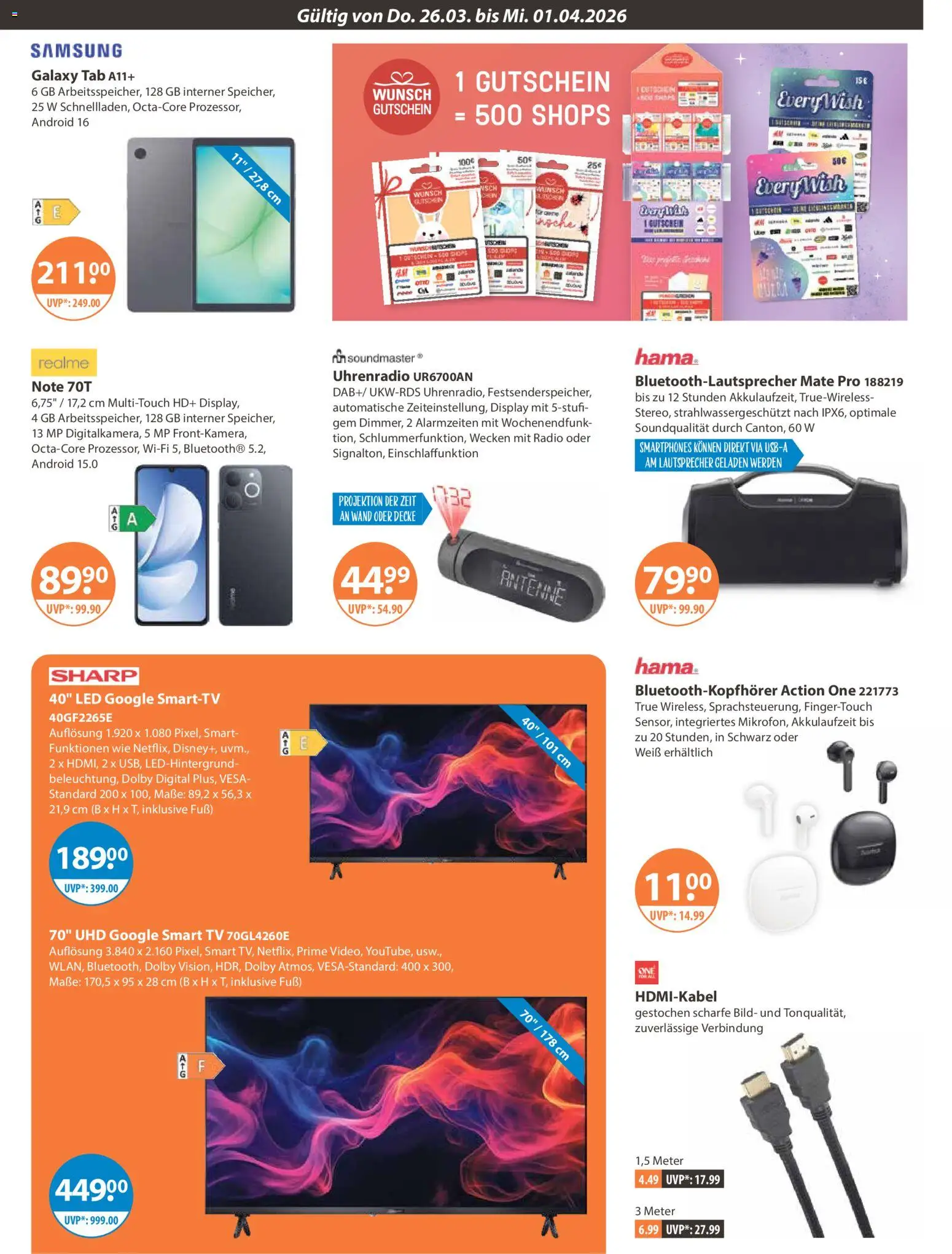 V-Markt München – gültig ab 26.03.2026 | Seite: 21 | Produkte: Decke, Smart TV, TV, Radio