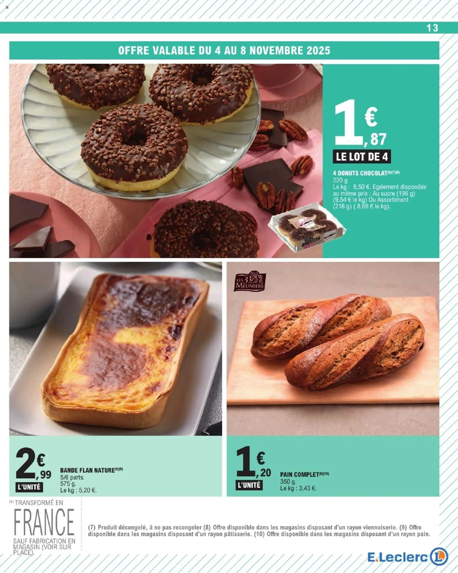 {H1} | Page: 13 | Produits: Sucre, Pain, Chocolat