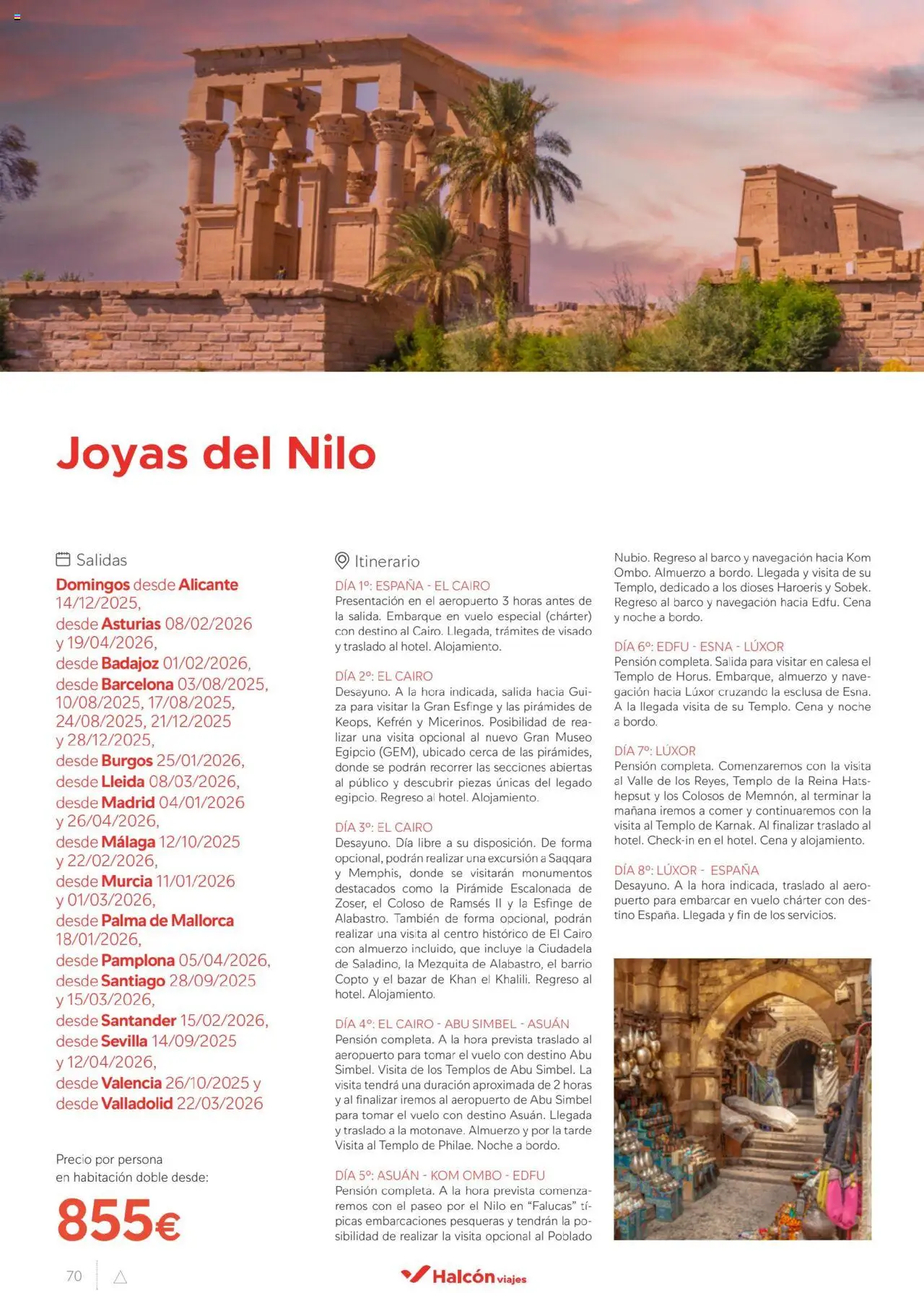 Halcón Viajes Egipto │ válido desde el 01.07.2025 | Página: 70 | Productos: Navegación