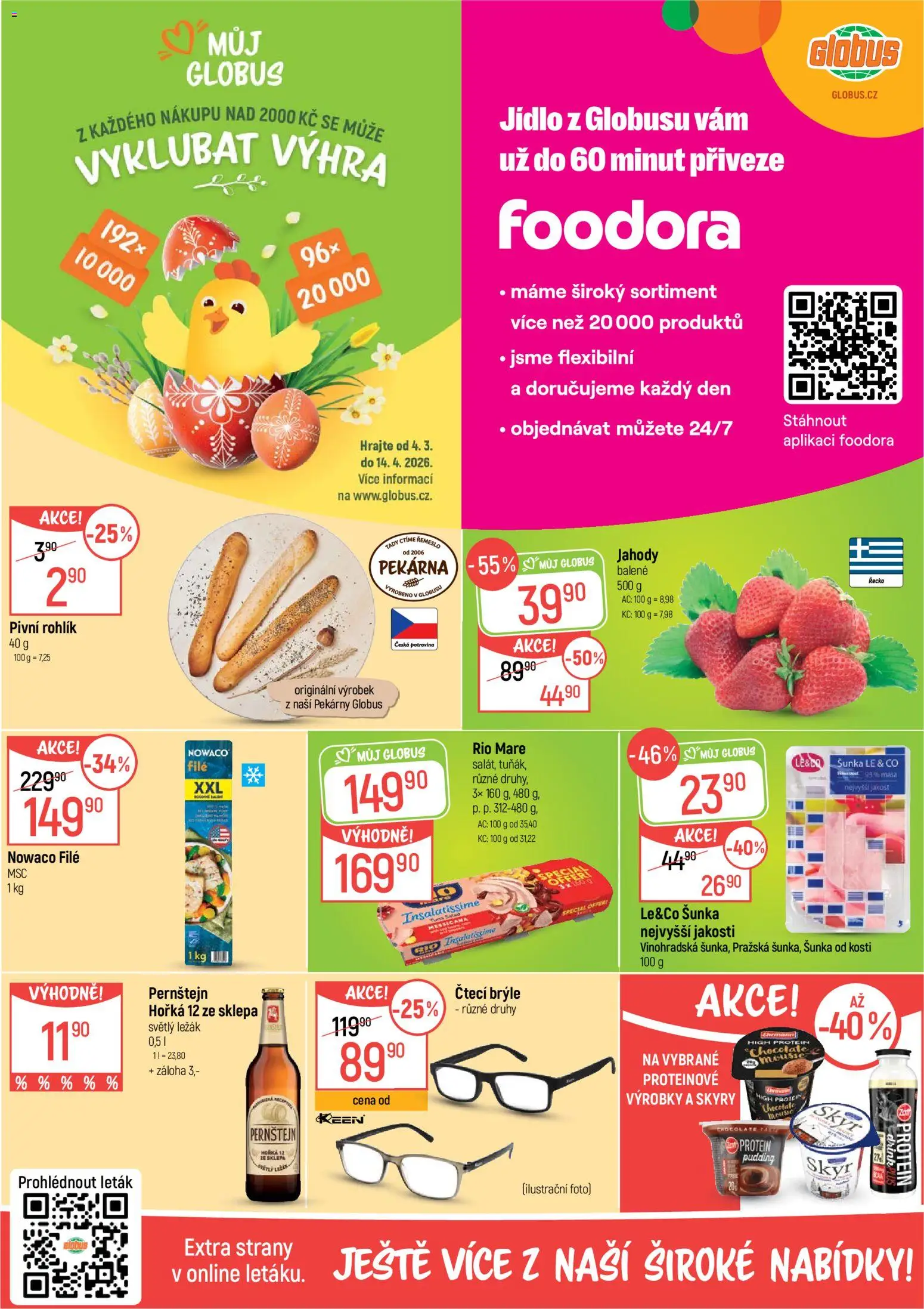 Globus leták - Pardubice od 08.04.2026 | Strana: 2 | Produkty: Globus, Šunka od kosti, Rio mare, Nowaco file