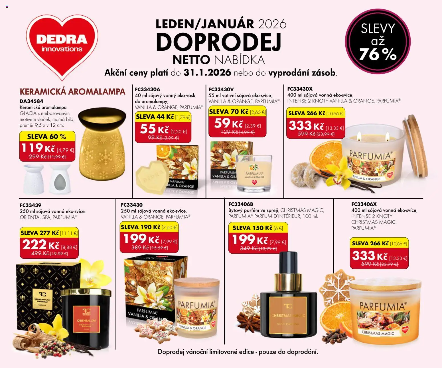 Nové Dedra akcie – leták je platný od 01.01.2026 | Strana: 1 | Produkty: Parfém