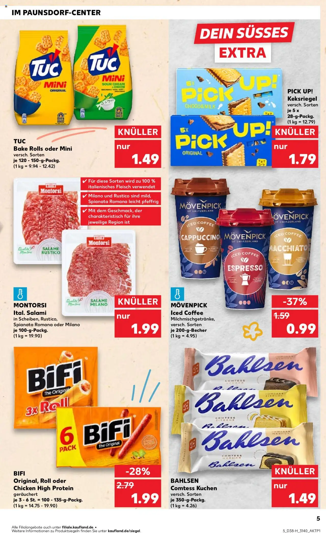 Kaufland prospekt Leipzig	 – gültig ab 18.09.2025 | Seite: 5 | Produkte: Bifi, Salami, Kuchen, Fleisch