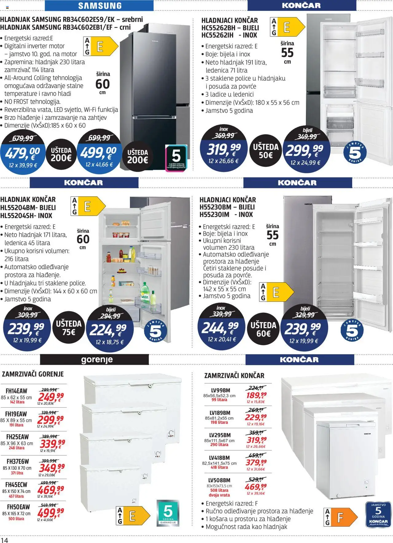 Centar Tehnike katalog | vrijedi od 01.10.2025 | Stranica: 14 | Proizvodi: Košara, Vrata, Povrće, Hladnjak