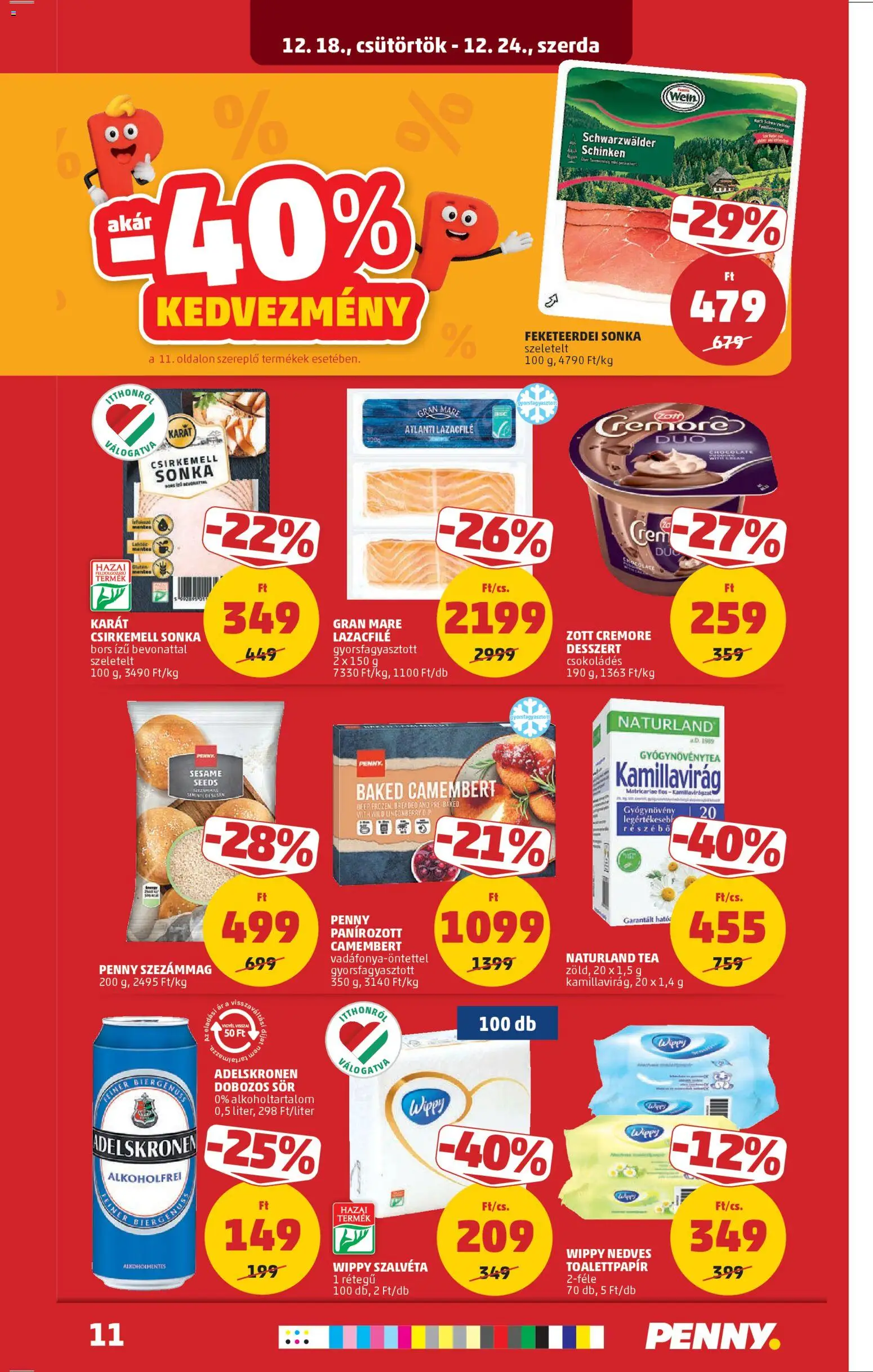 PENNY akciós ujság - amely érvényes a következő dátumtól: 18.12.2025 | Oldal: 15 | Termékek: Sonka, Csirkemell sonka, Szezámmag, Tea