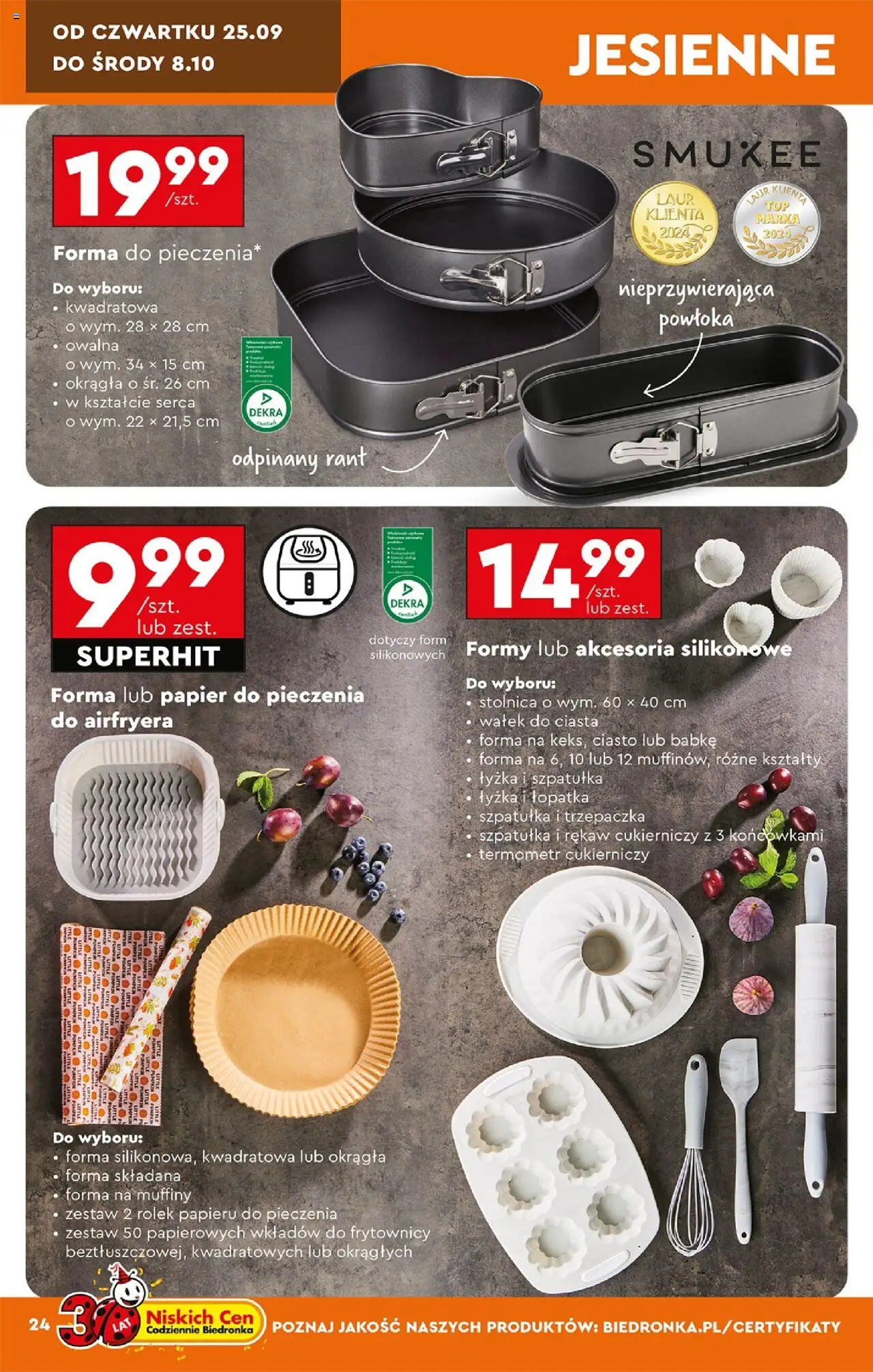Biedronka gazetka - Hity i inspiracje od 20.09.2025 | Strona: 28 | Produkty: Ciasto, Termometr, Papier do pieczenia, Trzepaczka