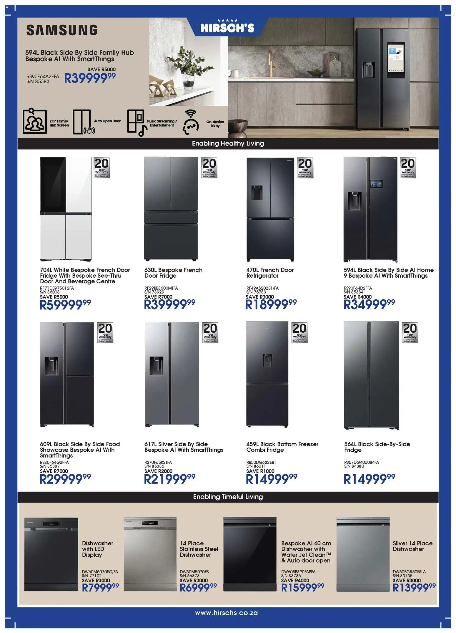 New Hirsch's catalogue – valid from 17.02.2026 | Page: 2 | Products: Freezer, Dishwasher, Fridge, Water