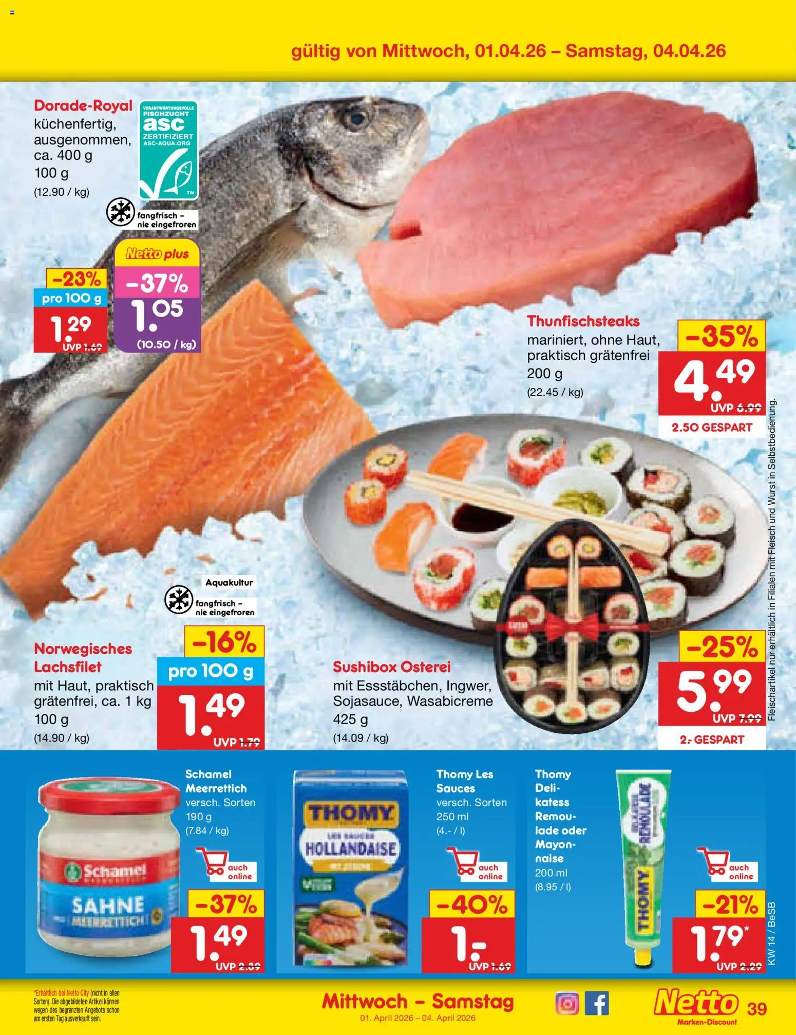 Netto Marken-Discount Prospekt 	 – gültig ab 30.03.2026 | Seite: 53 | Produkte: Wurst, Sahne, Fleisch