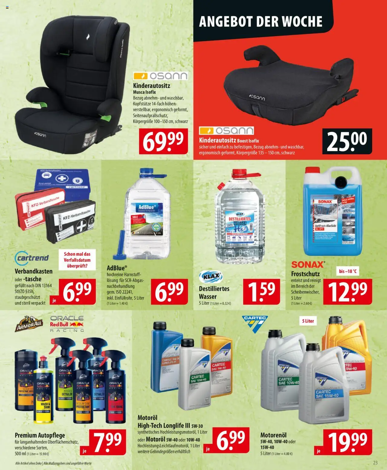 Famila Prospekt 	 – gültig ab 06.10.2025 | Seite: 23 | Produkte: Tasche, Red bull, Wasser