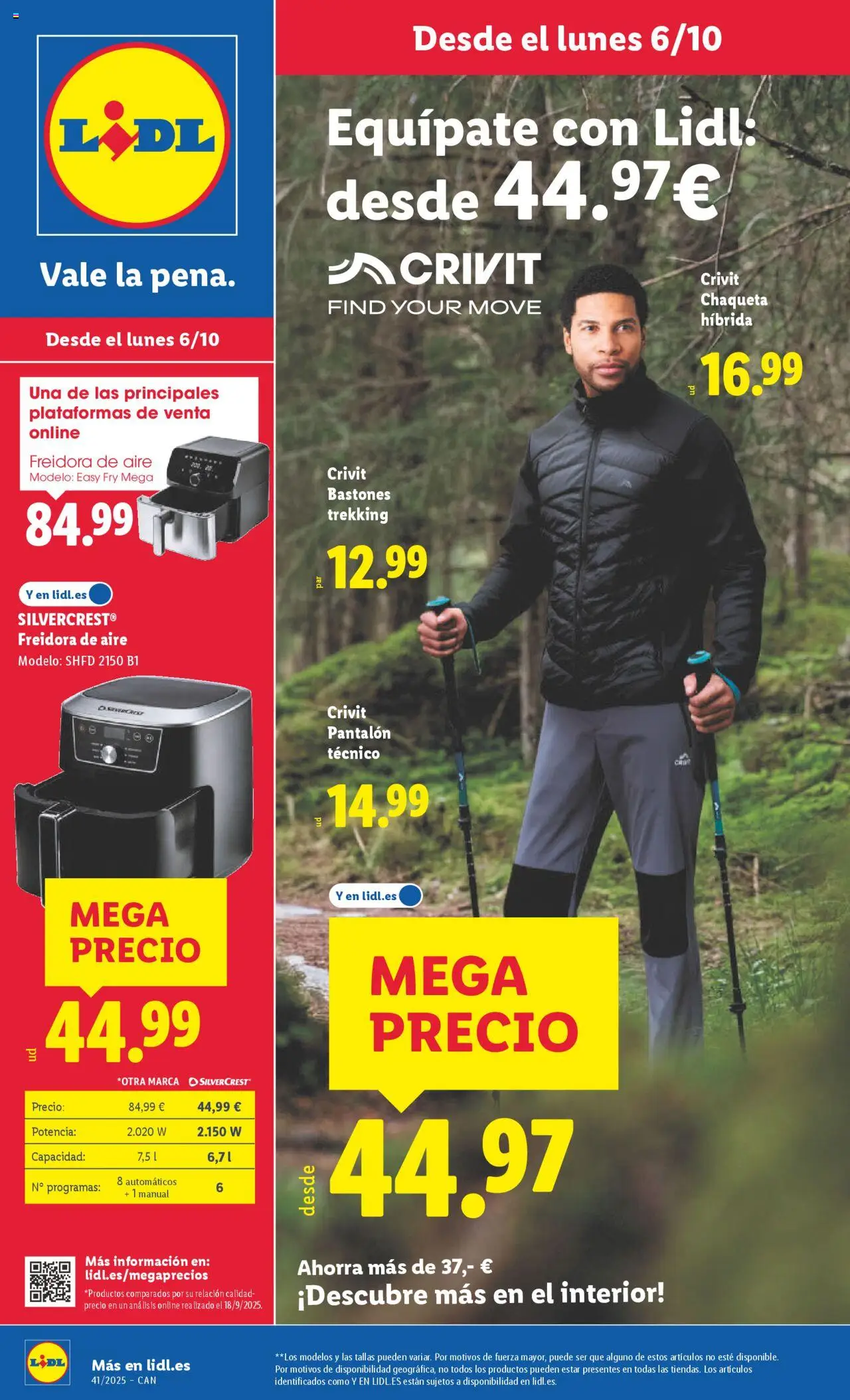 Lidl - Canarias │ válido desde el 06.10.2025 | Página: 1 | Productos: Chaqueta, Freidora