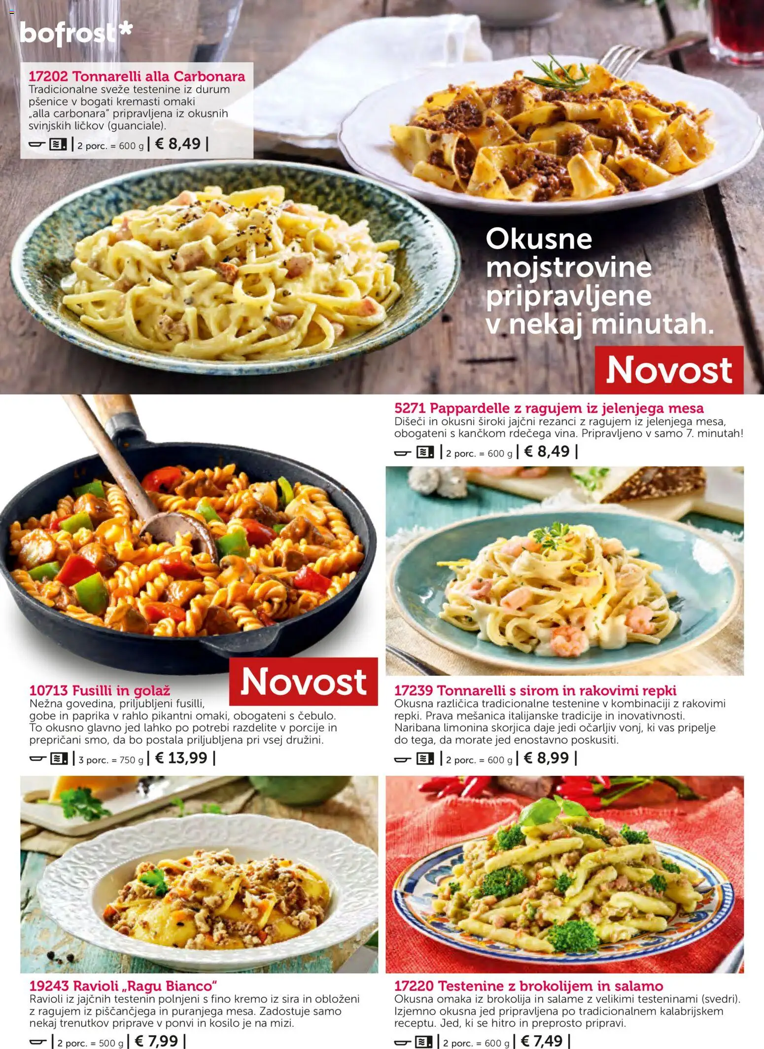 Novi Bofrost katalog ponudbe – veljaven od 01.11.2025 | Stran: 36 | Izdelki: Rezanci, Paprika, Testenine, Omaka