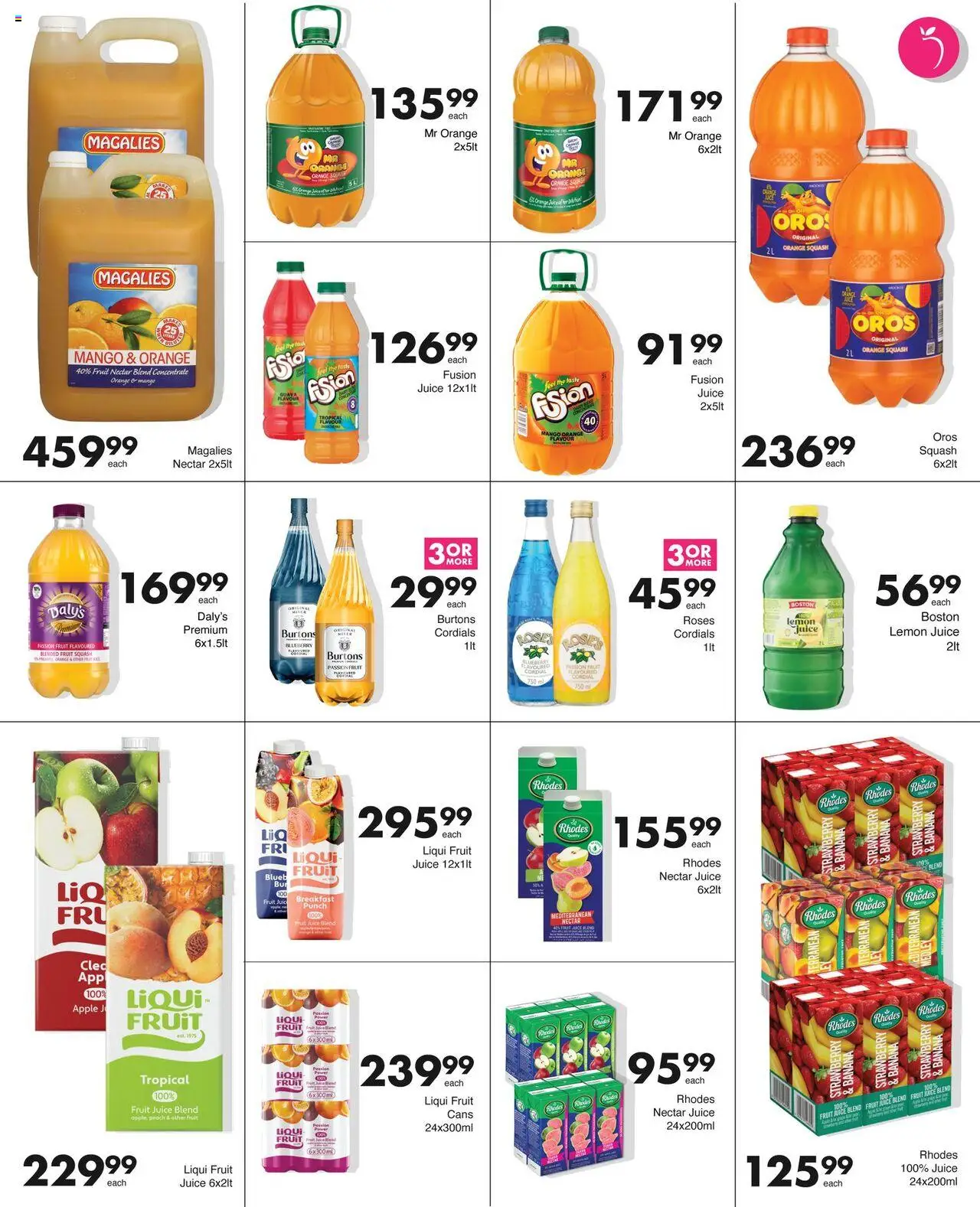 New Save catalogue – valid from 06.10.2025 | Page: 19 | Products: Squash, Juice, Mango, Peach