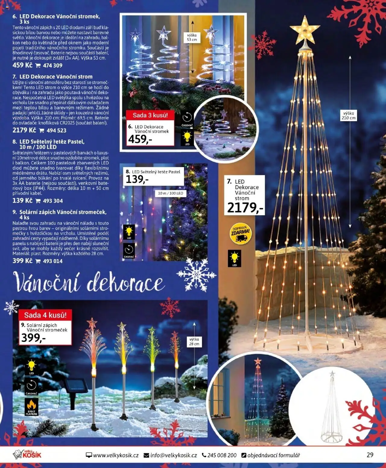 Velký Košík katalog říjen od 01.10.2025 | Strana: 29 | Produkty: Zápich, Časovač, LED, Dekorace