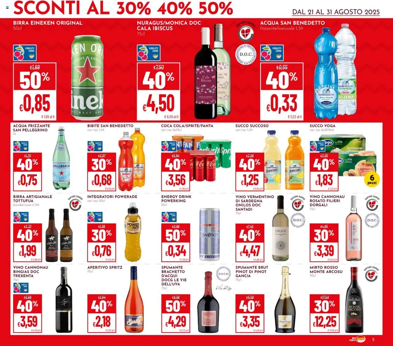 Volantino Pan del 21.08.2025 | Pagina: 5 | Prodotti: Succo, The, Bibite, Aperitivo