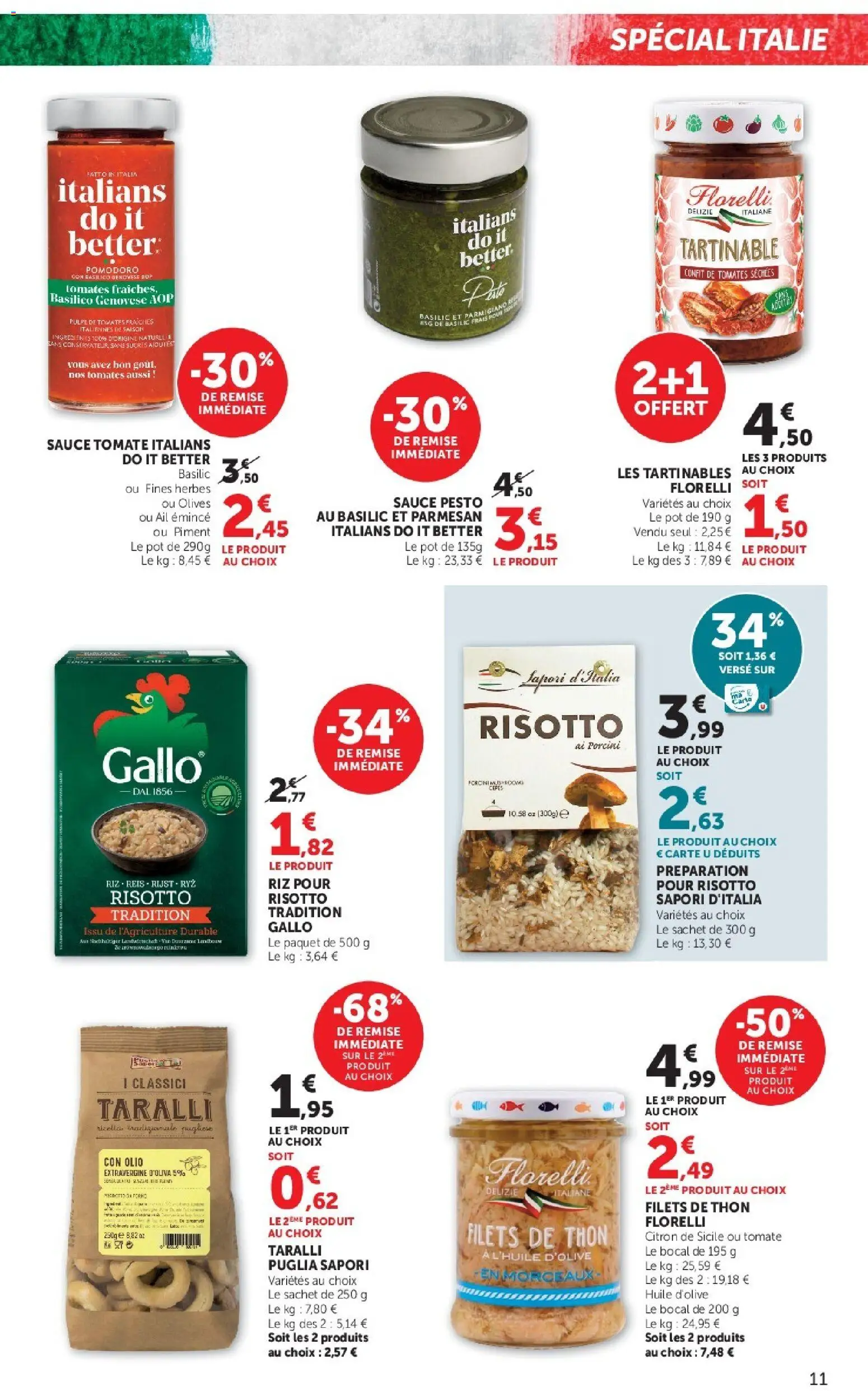 {H1} | Page: 11 | Produits: Citron, Olives, Pesto, Piment