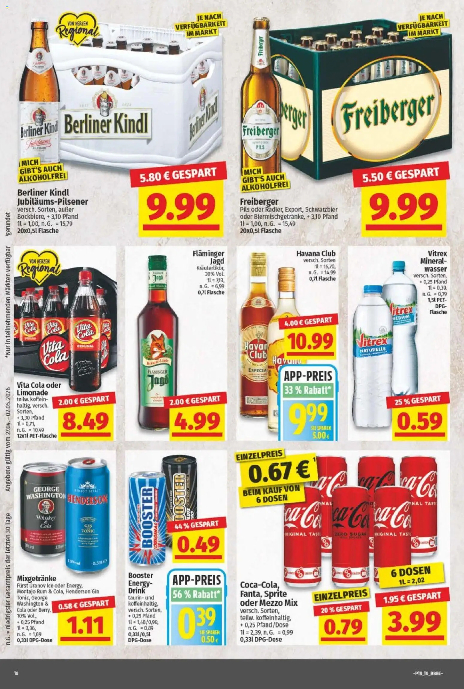 NP Discount Prospekt – gültig ab 27.04.2026 | Seite: 10 | Produkte: Energy, Rum, Gin, Whiskey