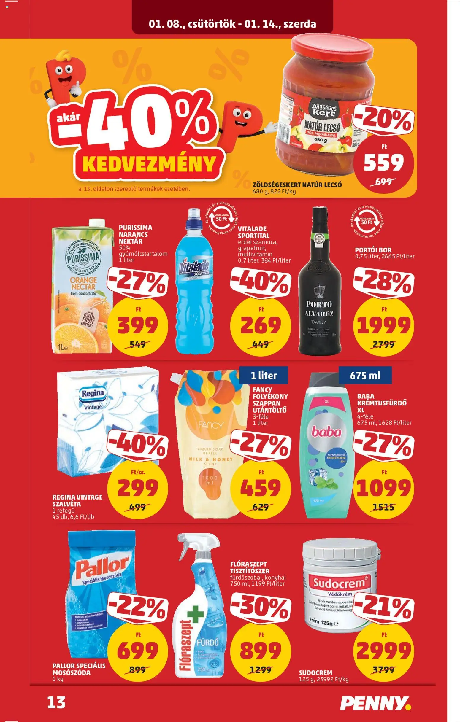 PENNY akciós ujság - amely érvényes a következő dátumtól: 08.01.2026 | Oldal: 17 | Termékek: Baba szappan, Folyékony szappan, Bor, Multivitamin