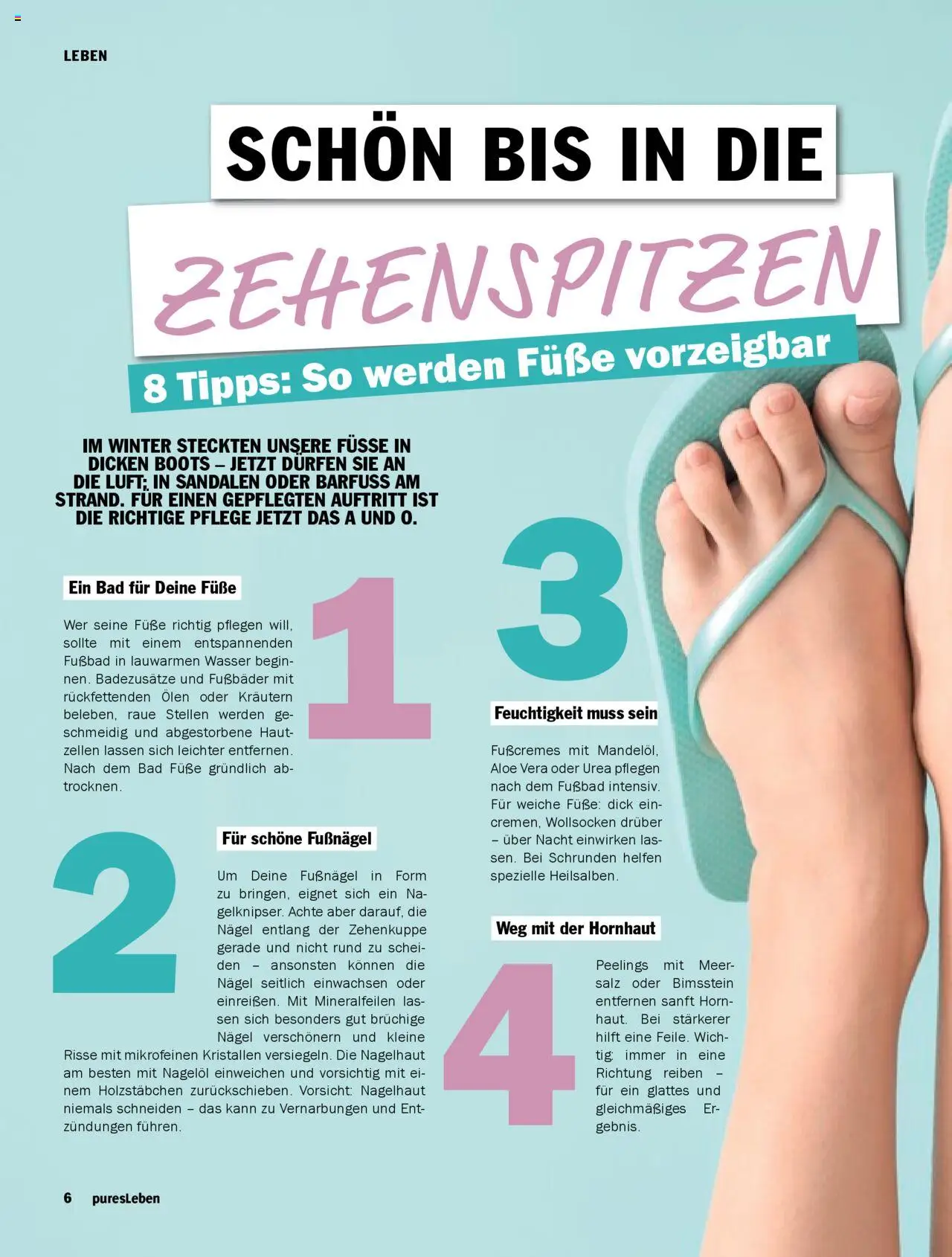 HIT  pures Leben 03/2025 - gültig ab dem 01.07.2025 | Seite: 6 | Produkte: Wasser, Salz, Sandalen, Fußbad
