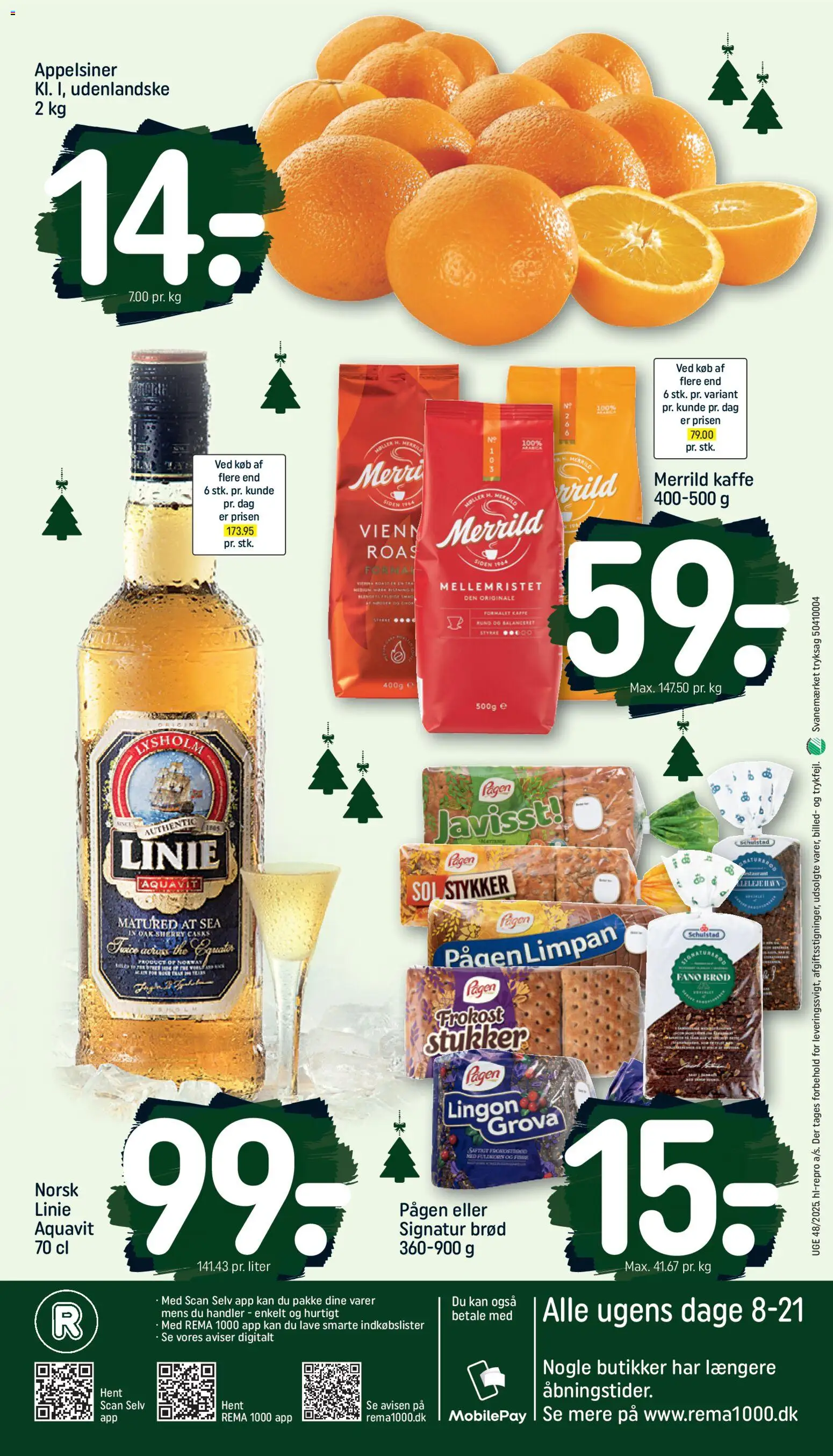 Rema 1000 tilbudsavis – gyldig fra 22.11.2025 | Side: 24 | Produkter: Brød, Kaffe, Appelsiner