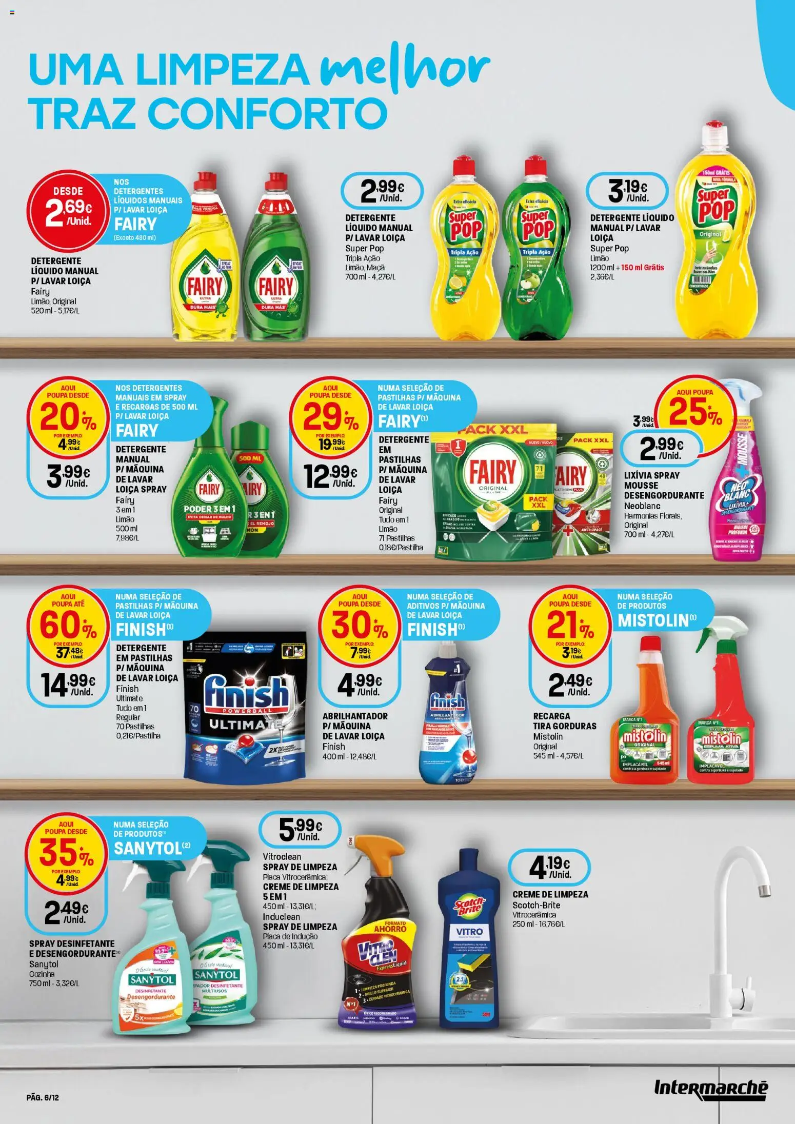 Intermarché Limpeza Super │ válido de 05.03.2026 | Página: 6 | Produtos: Máquina de lavar, Abrilhantador, Detergente, Maça
