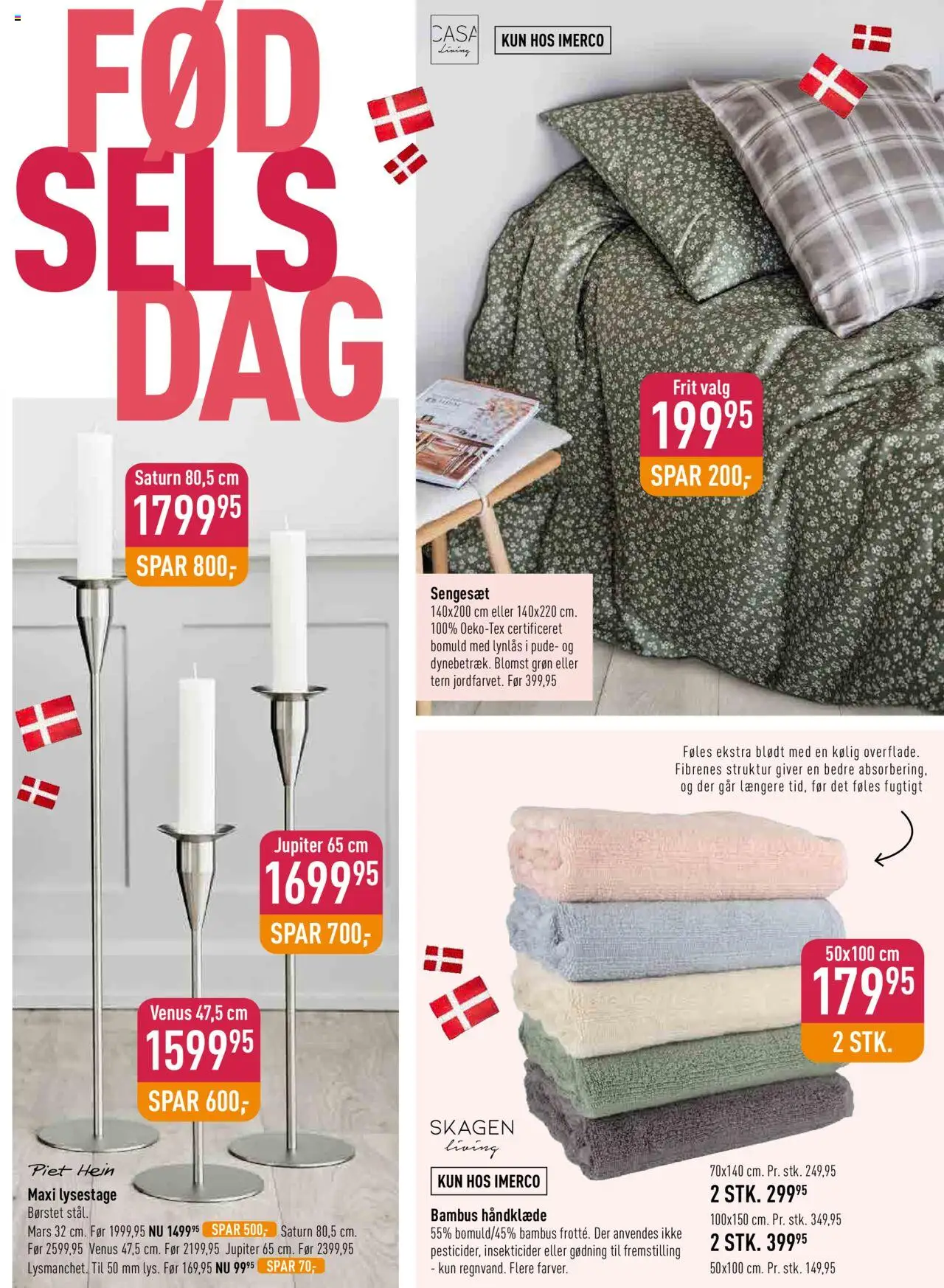 Imerco Tilbudsavis gyldig fra 08.08.2025 | Side: 9 | Produkter: Pude, Sengesæt, Håndklæde