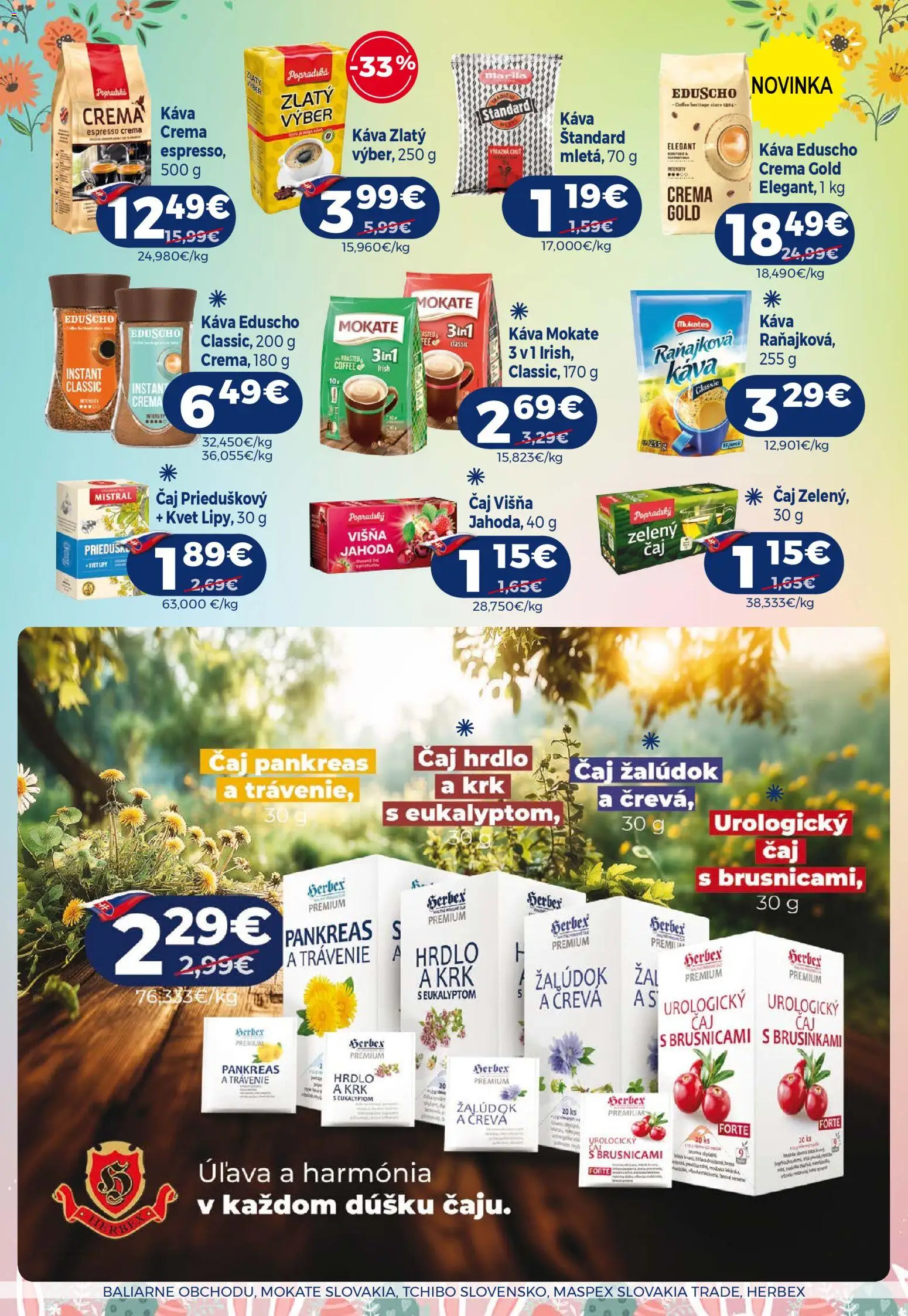 Nové Milk Agro akcie – leták je platný od 18.03.2026 | Strana: 10 | Produkty: Káva, Čaj