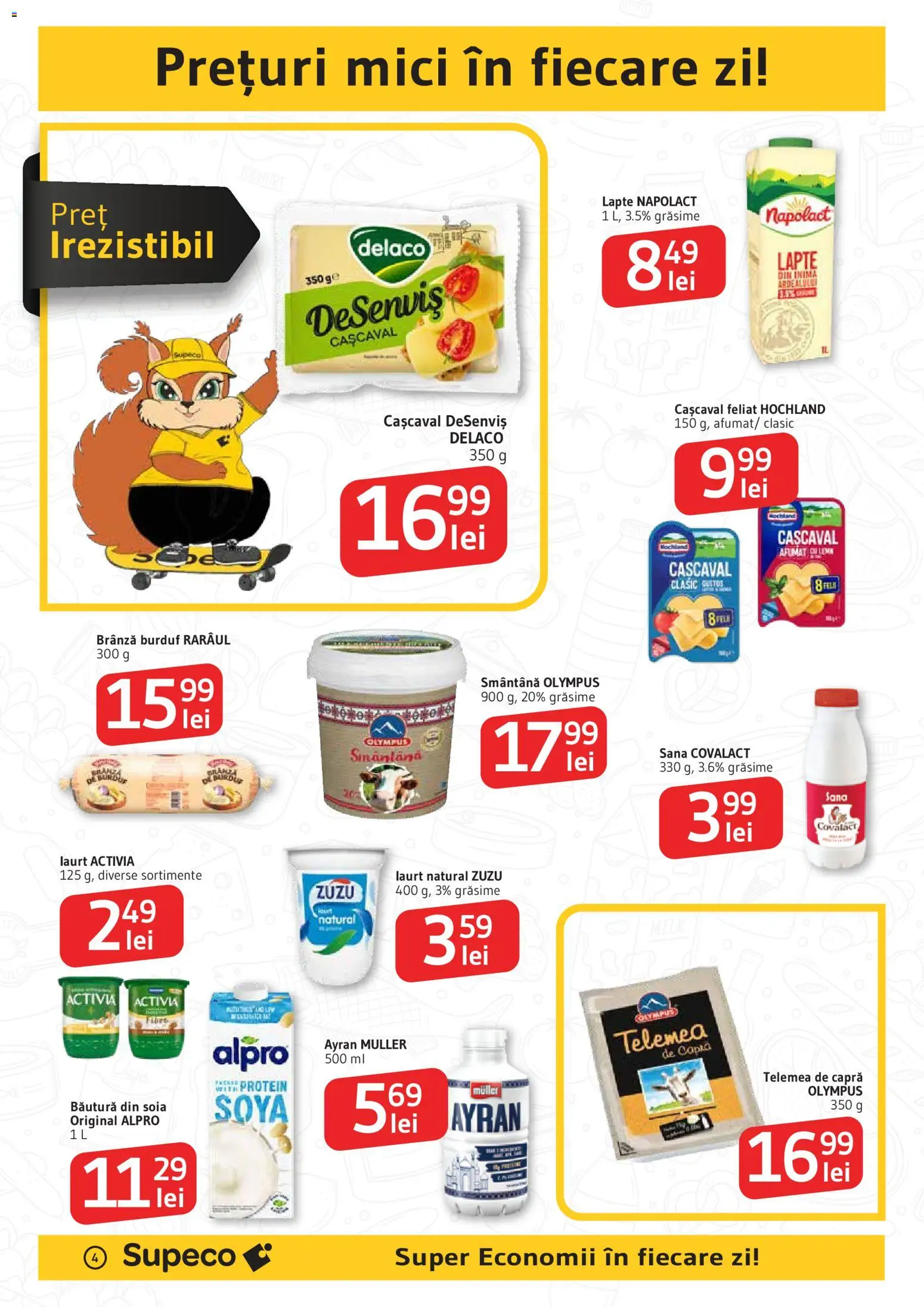 Noul catalog Supeco – valabil de la 22.01.2026 | Pagină: 4 | Produse: Cașcaval, Mici, Lapte, Brânză