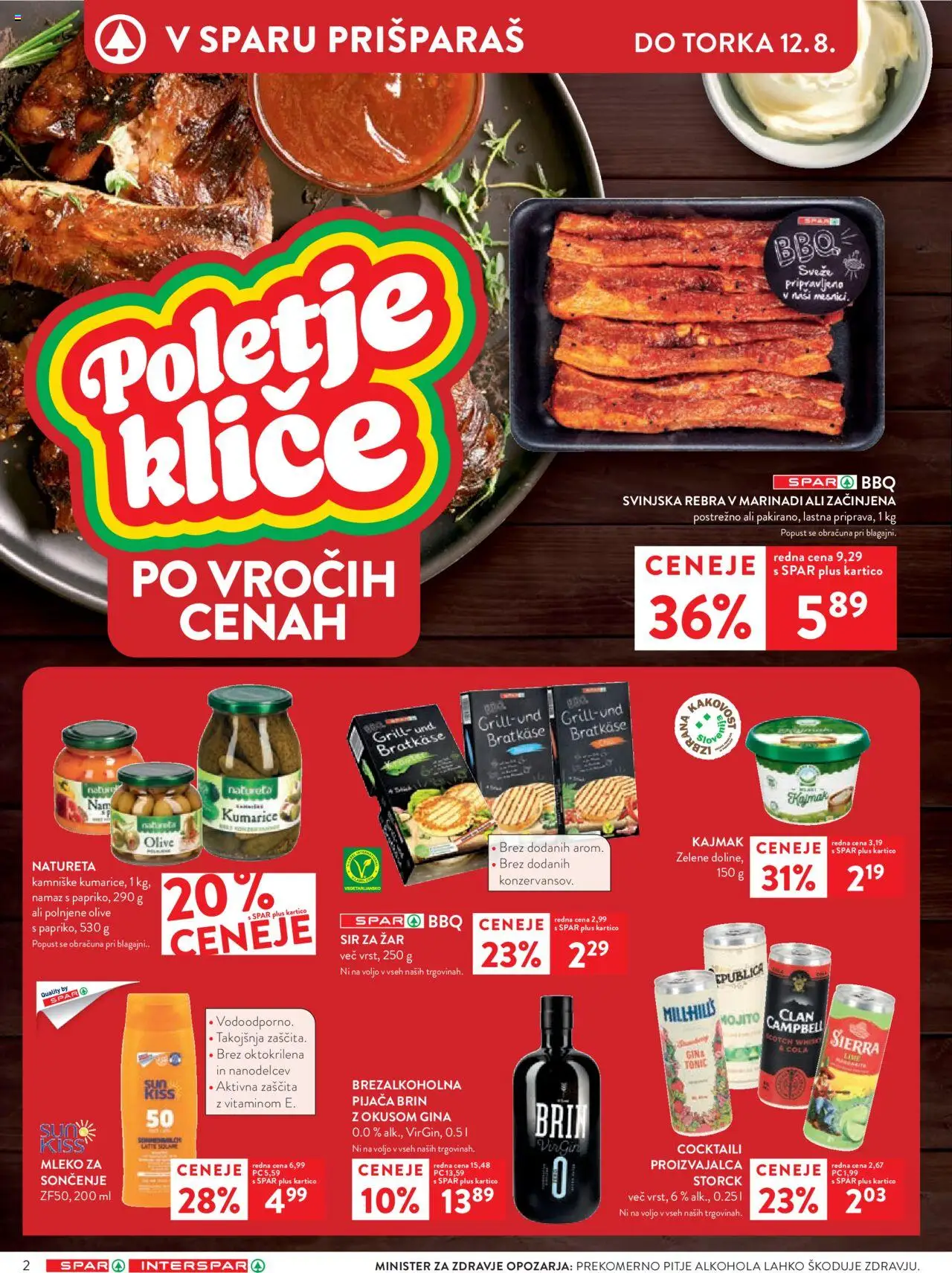 Spar katalog 32/25 │ velja od 06.08.2025 | Stran: 2 | Izdelki: Zar, Olive, Kumarice, Grill