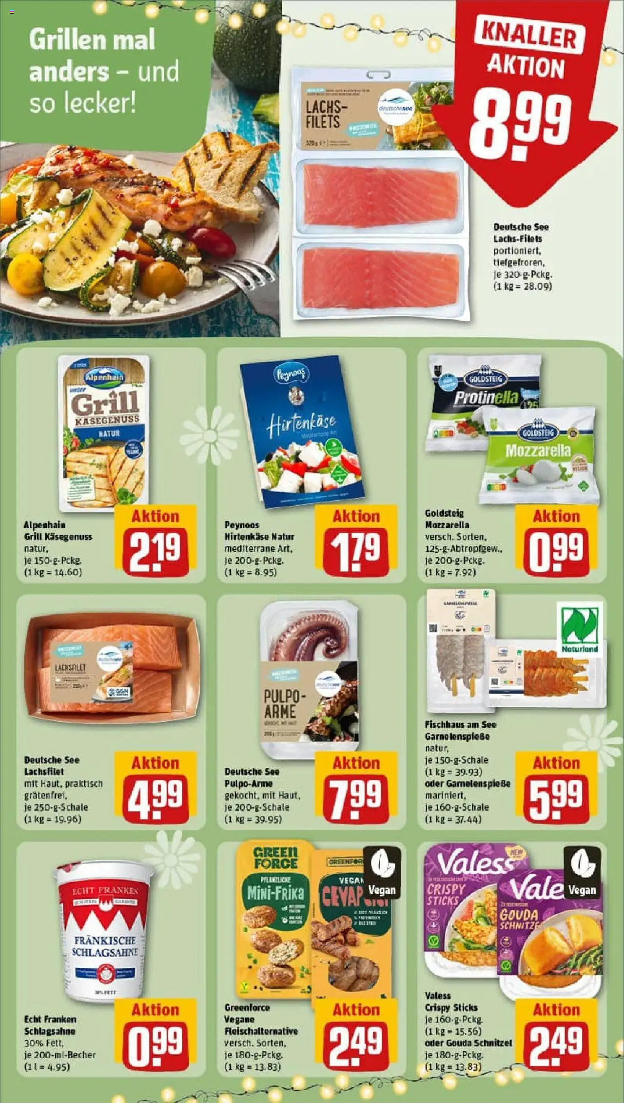 Rewe prospekt Bad Brückenau	 - gültig ab dem 13.07.2025 | Seite: 20 | Produkte: Grill, Schlagsahne, Feta, Mozzarella