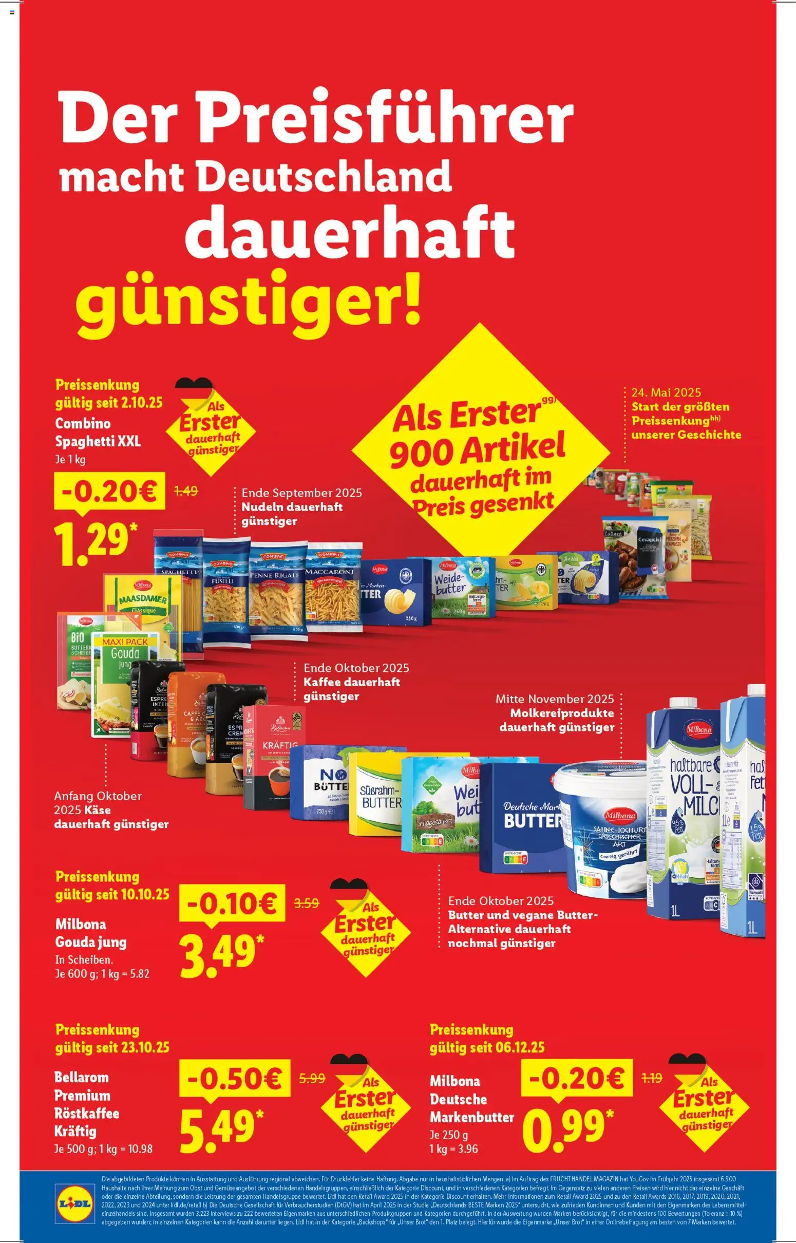 Lidl Prospekt Zossen – gültig ab 22.12.2025 | Seite: 2 | Produkte: Käse, Gemüse, Obst, Brot
