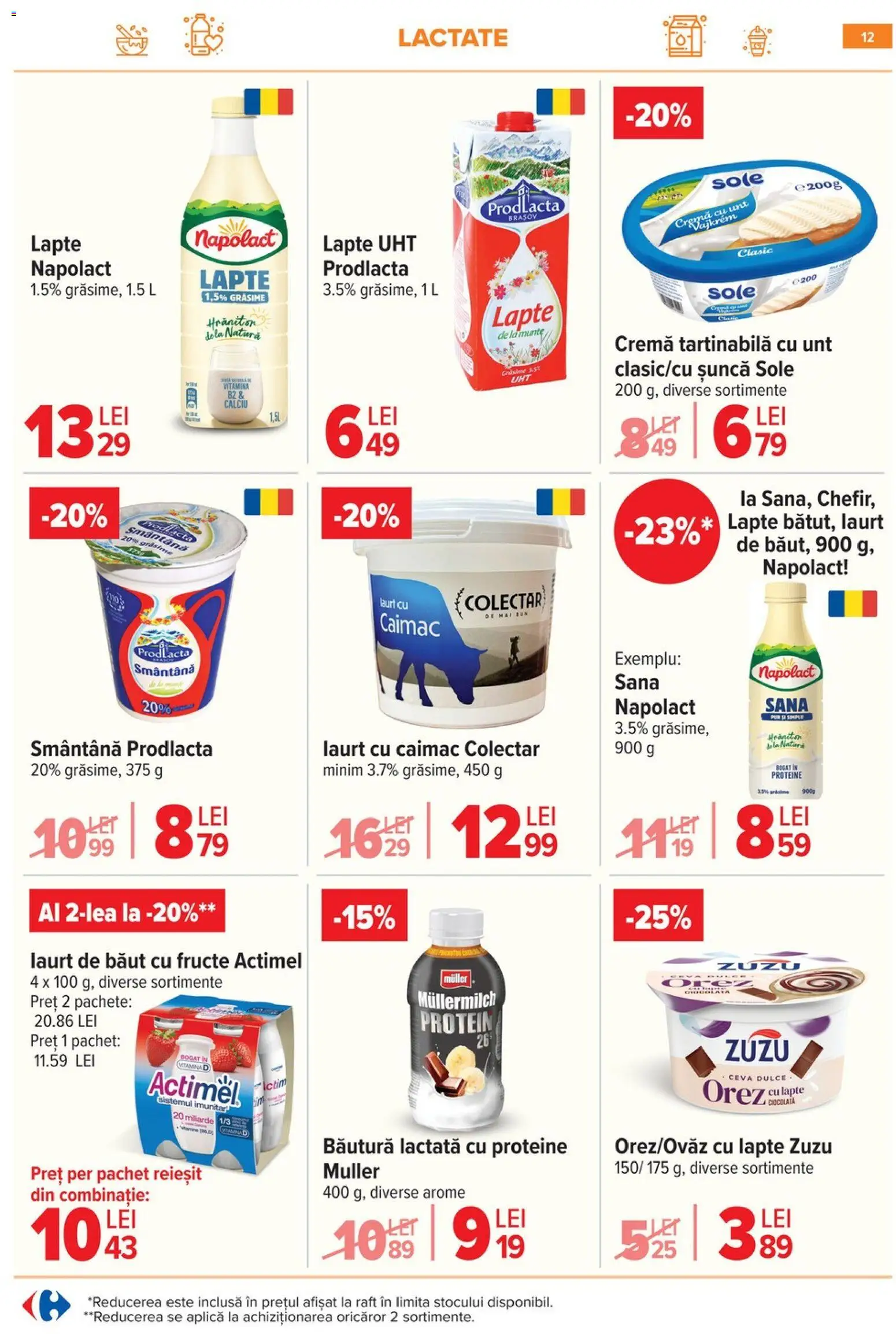 Noul catalog Carrefour – valabil de la 08.01.2026 | Pagină: 12 | Produse: Masaüstü kılıfı, Lapte, Orez, Cremă tartinabilă