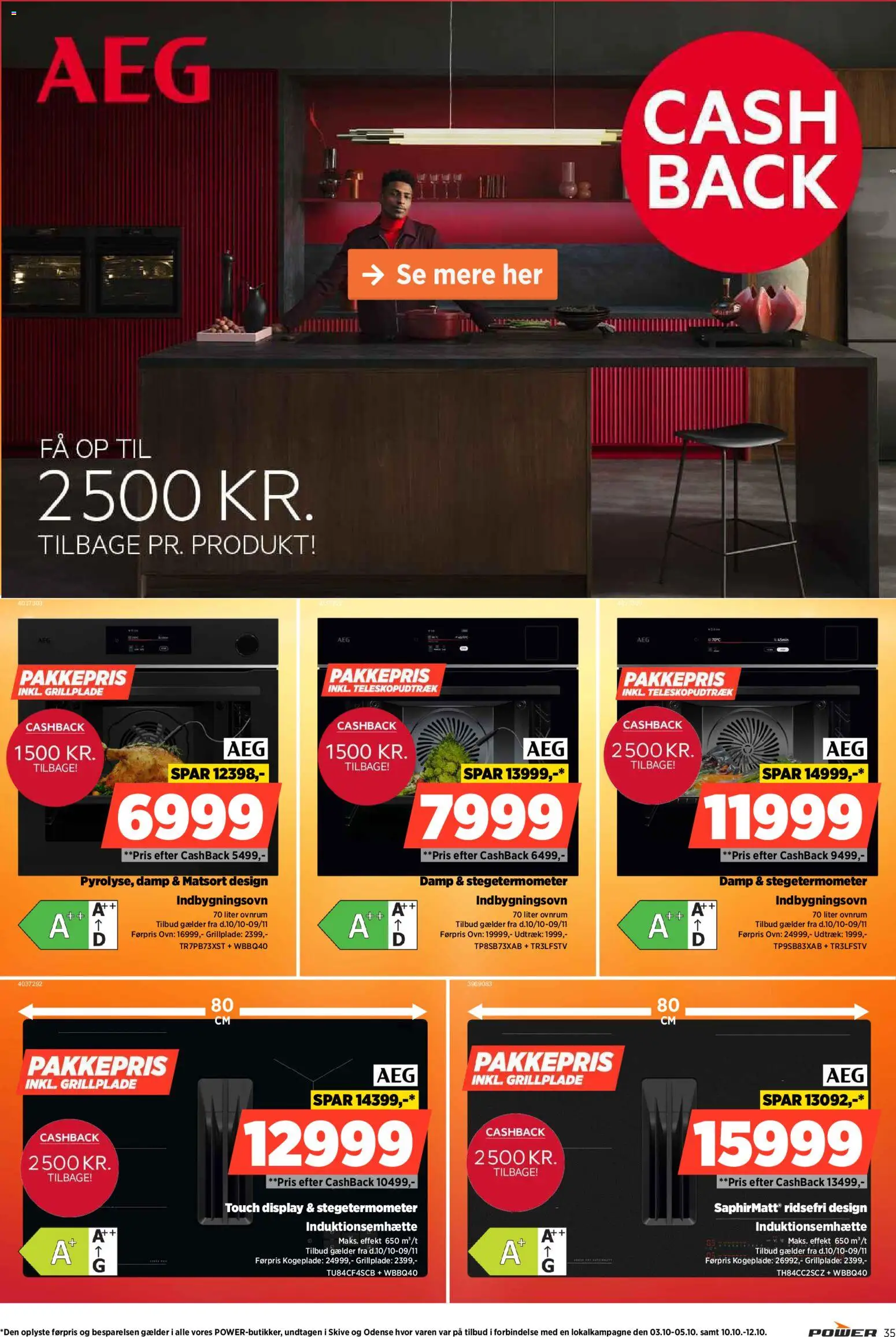 Power tilbudsavis – gyldig fra 24.10.2025 | Side: 35 | Produkter: Ovn, Kogeplade