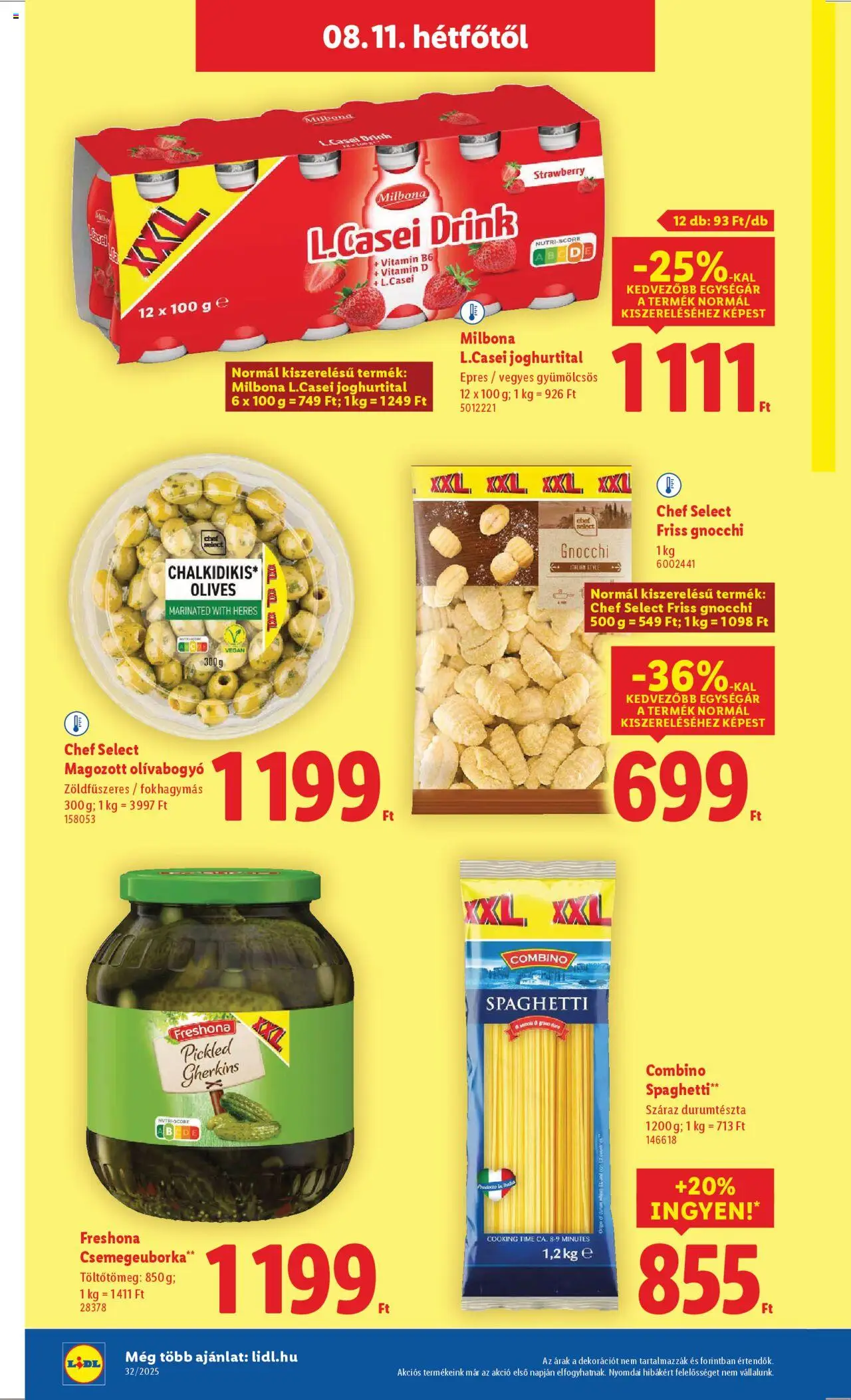 Lidl akciós ujság - amely érvényes a következő dátumtól: 07.08.2025 | Oldal: 56 | Termékek: Durumtészta, Gnocchi, Vegán, Olívabogyó