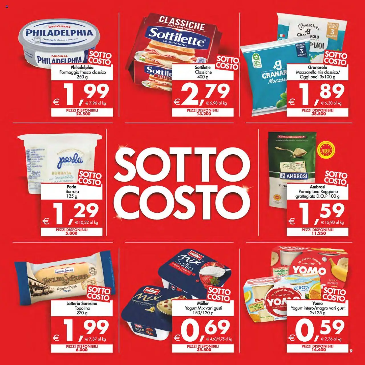 Volantino Decò del 14.10.2025 | Pagina: 11 | Prodotti: Yogurt, Latte, Parmigiano reggiano, Burrata