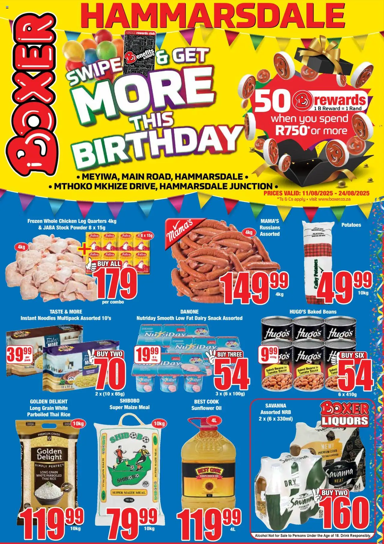 Boxer - KwaZulu-Natal - Hammersdale Specials │ valid from 11.08.2025 | Page: 1 | Products: Beans, Baked beans, Tomato sauce, Sauce
