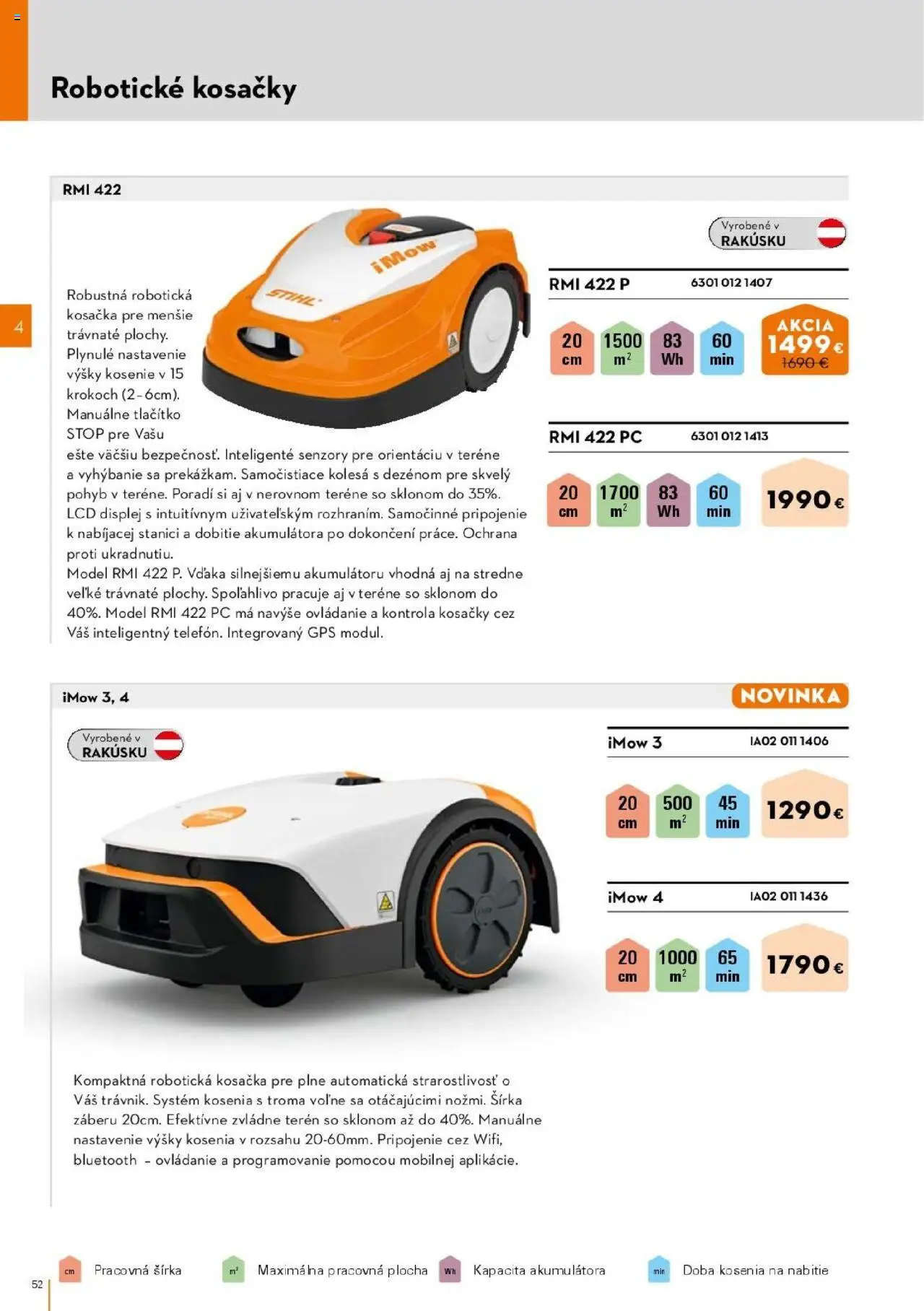 Nové STIHL akcie – leták je platný od 01.04.2025 | Strana: 52 | Produkty: Robotická kosačka, Gps, Kosačka, Kosačky