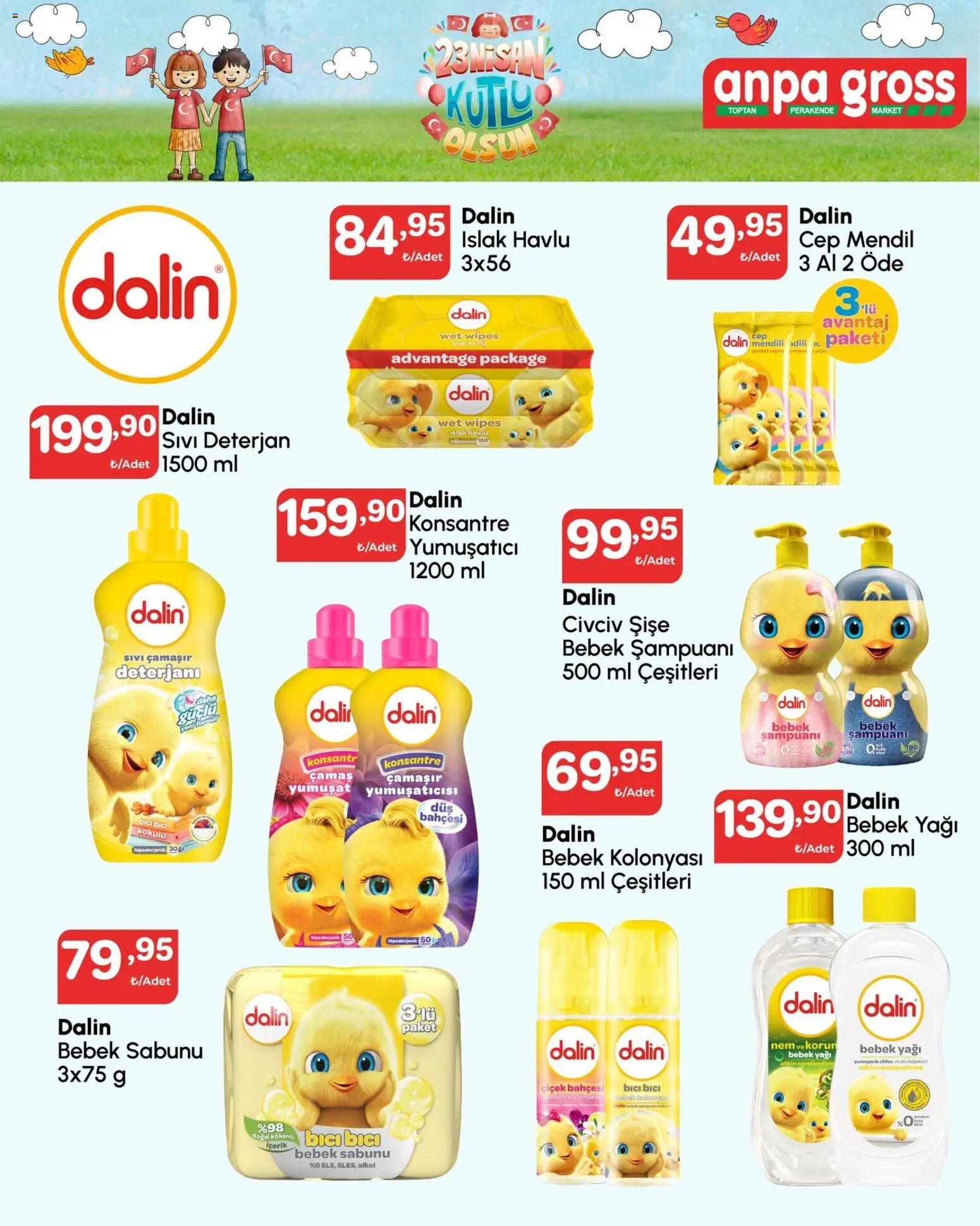 Anpa Gross Katalog - 22.04.2026 tarihinden itibaren geçerlidir | Sayfa: 7 | Ürünler: Mendil, Çamaşır deterjanı, Yumuşatıcı, Deterjan