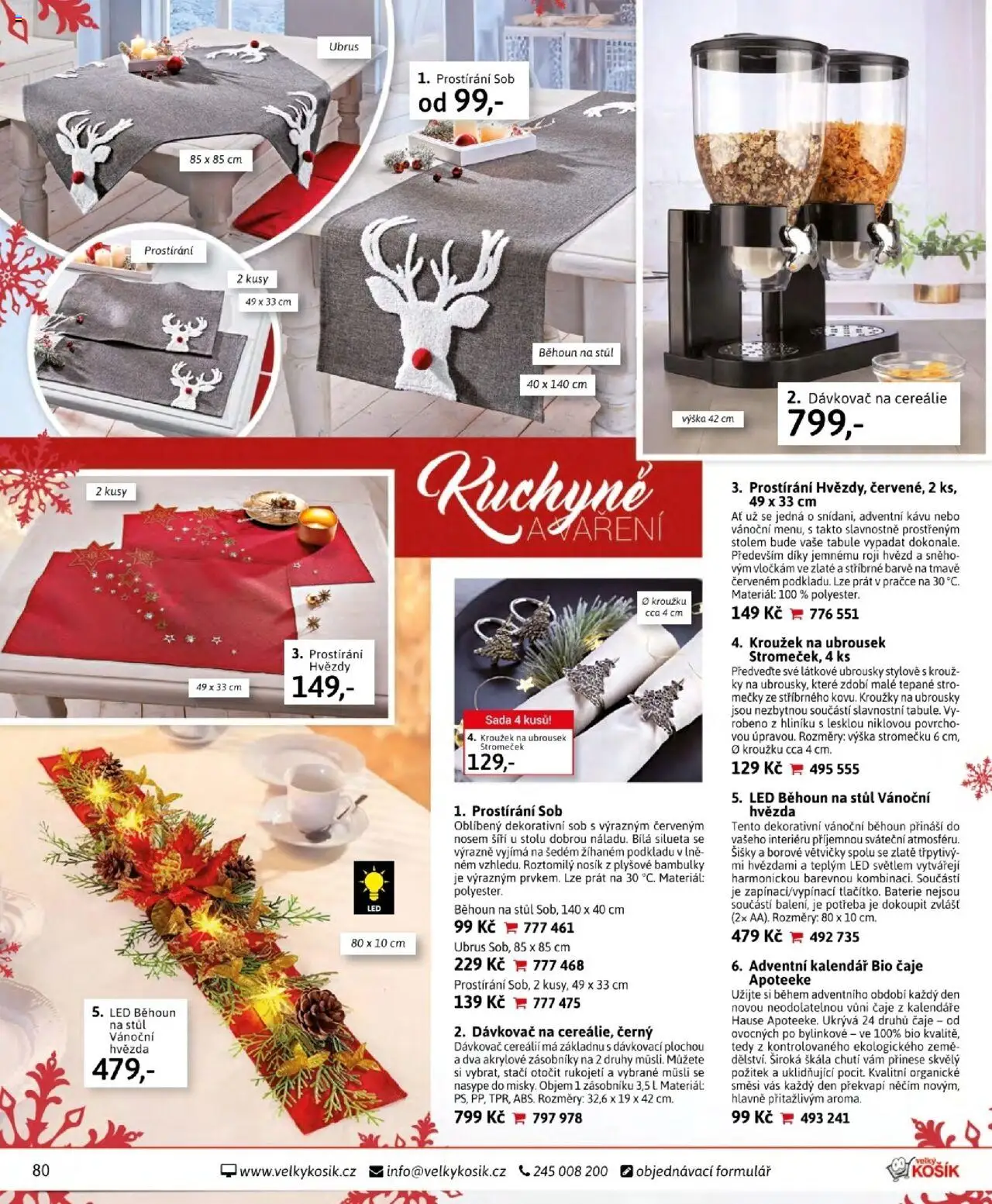 Velký Košík katalog říjen od 01.10.2025 | Strana: 80 | Produkty: Cereálie, Adventní kalendář, Kuchyně, Běhoun
