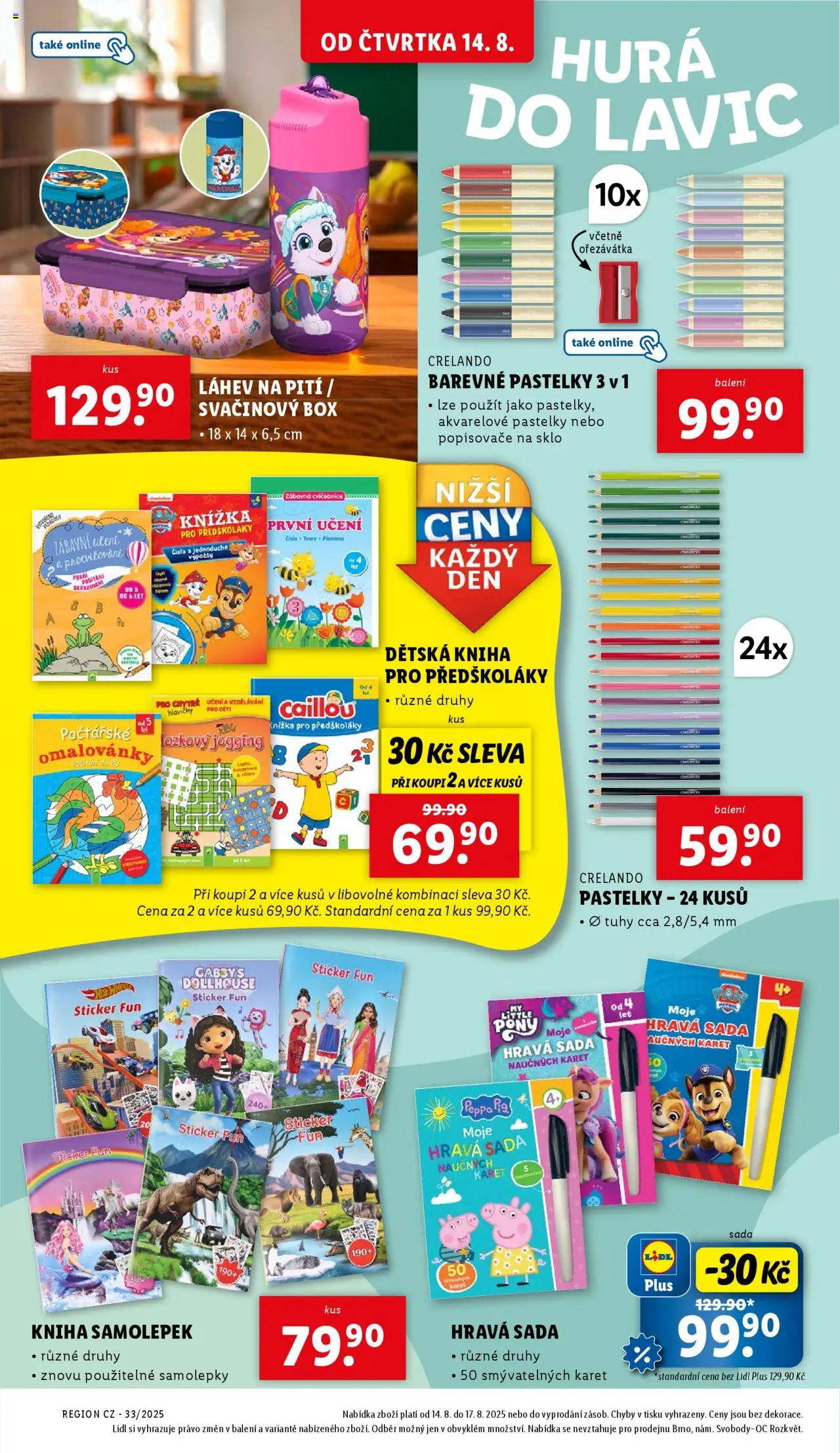 Lidl leták - Spotřební zboží od 11.08.2025 | Strana: 20 | Produkty: Kniha, Pastelky, Box, Láhev