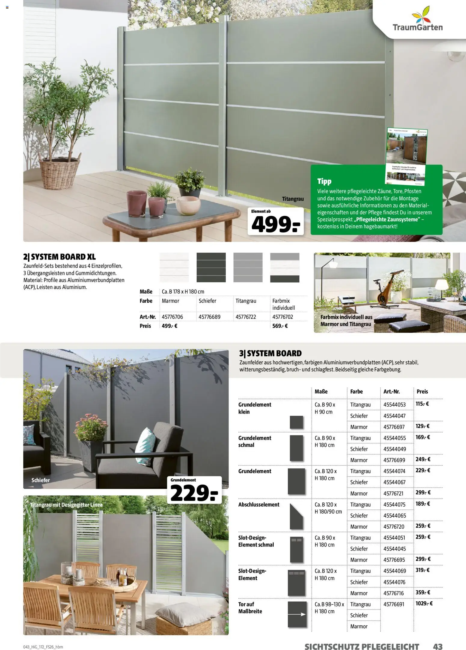 Hagebau Gartengestaltungsortiment – gültig ab 02.03.2026 | Seite: 43