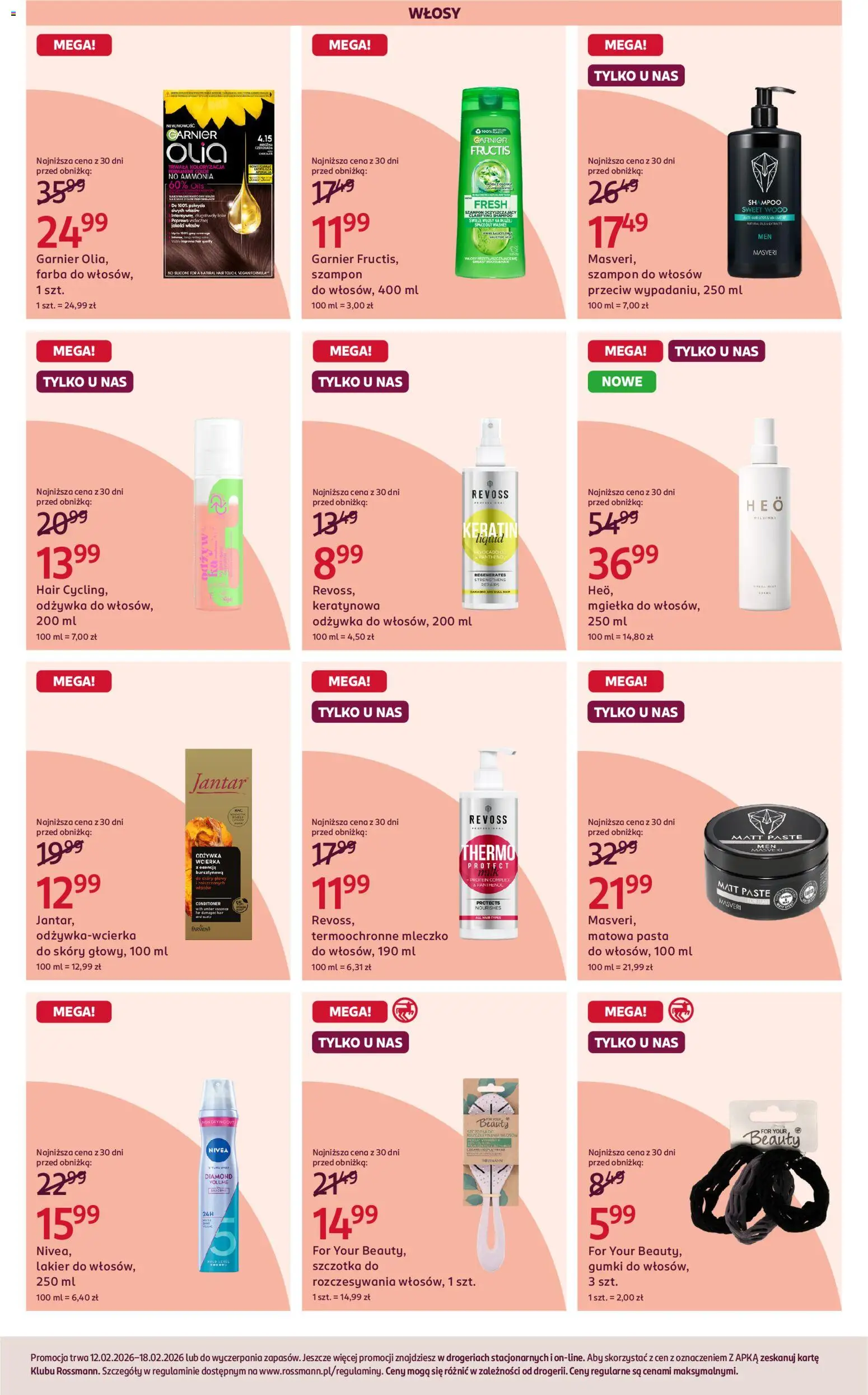 Rossmann Gazetka od 12.02.2026 | Strona: 7 | Produkty: Czekolada, Szczotka, Szampon, Odżywka