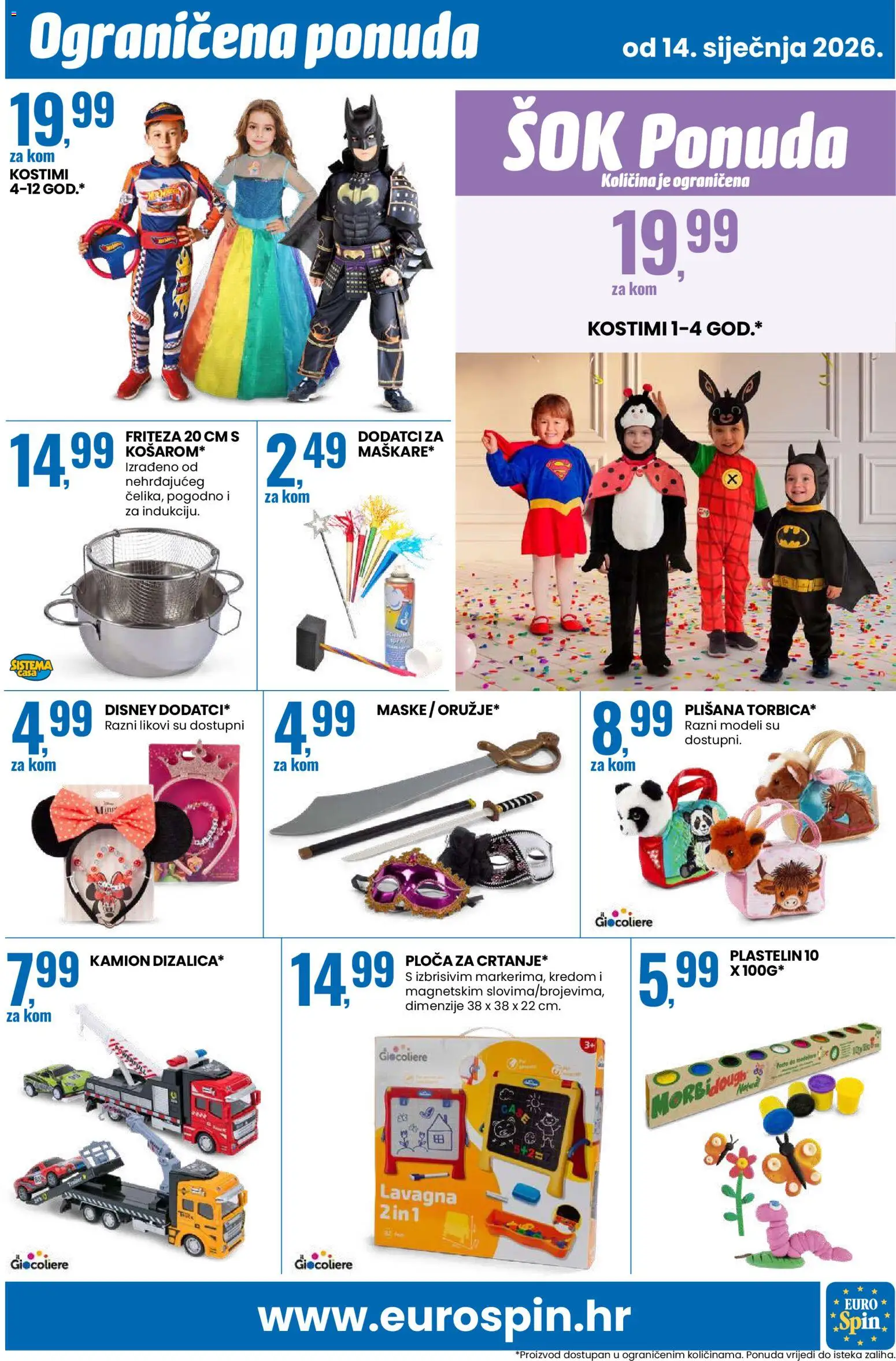 Eurospin katalog | vrijedi od 14.01.2026 | Stranica: 15 | Proizvodi: Friteza, Sok, Plastelin