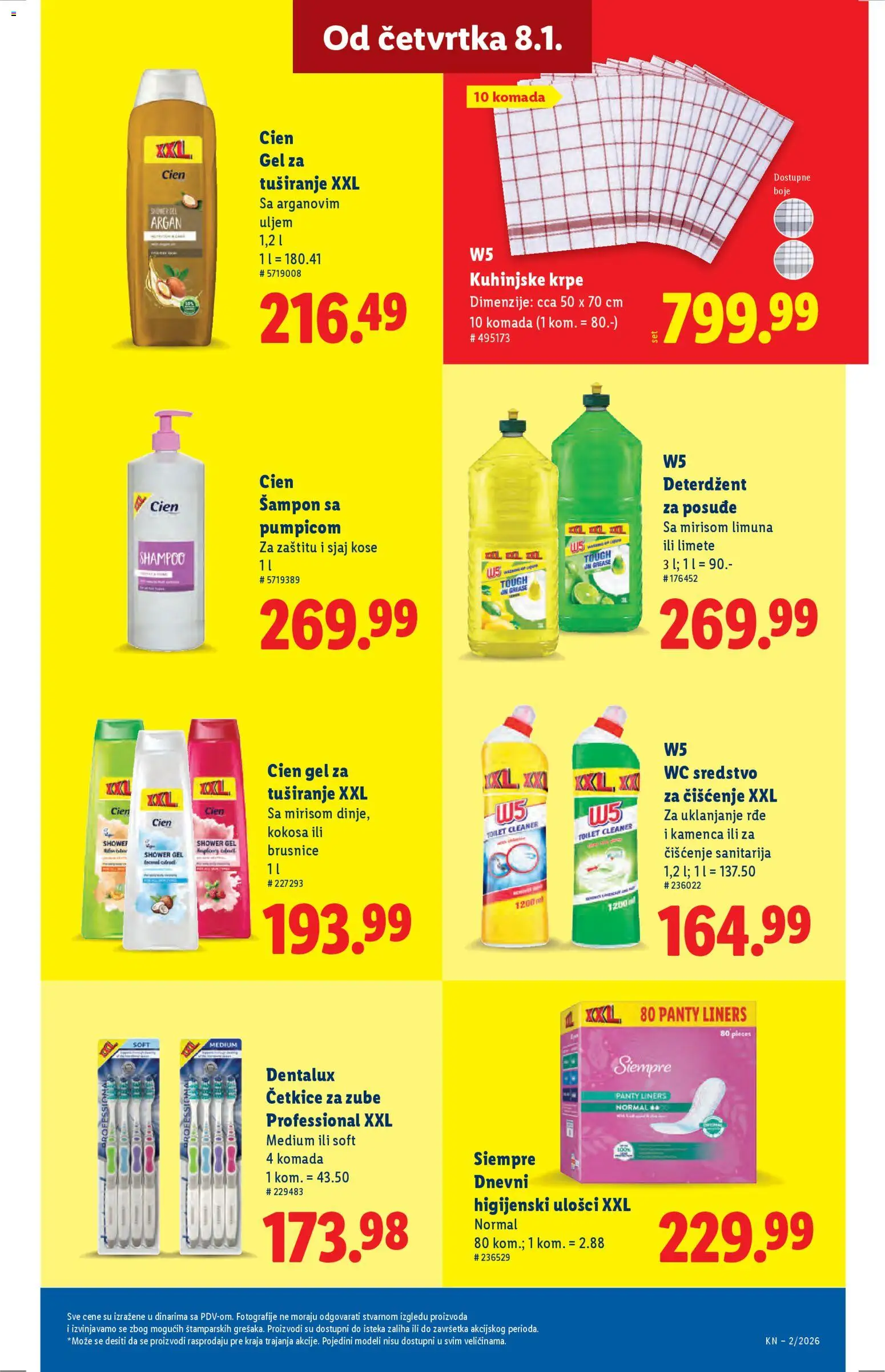 Lidl katalog - važi od 08.01.2026 | Strana: 45 | Proizvode: W5, Wc, Šampon, Gel za tuširanje