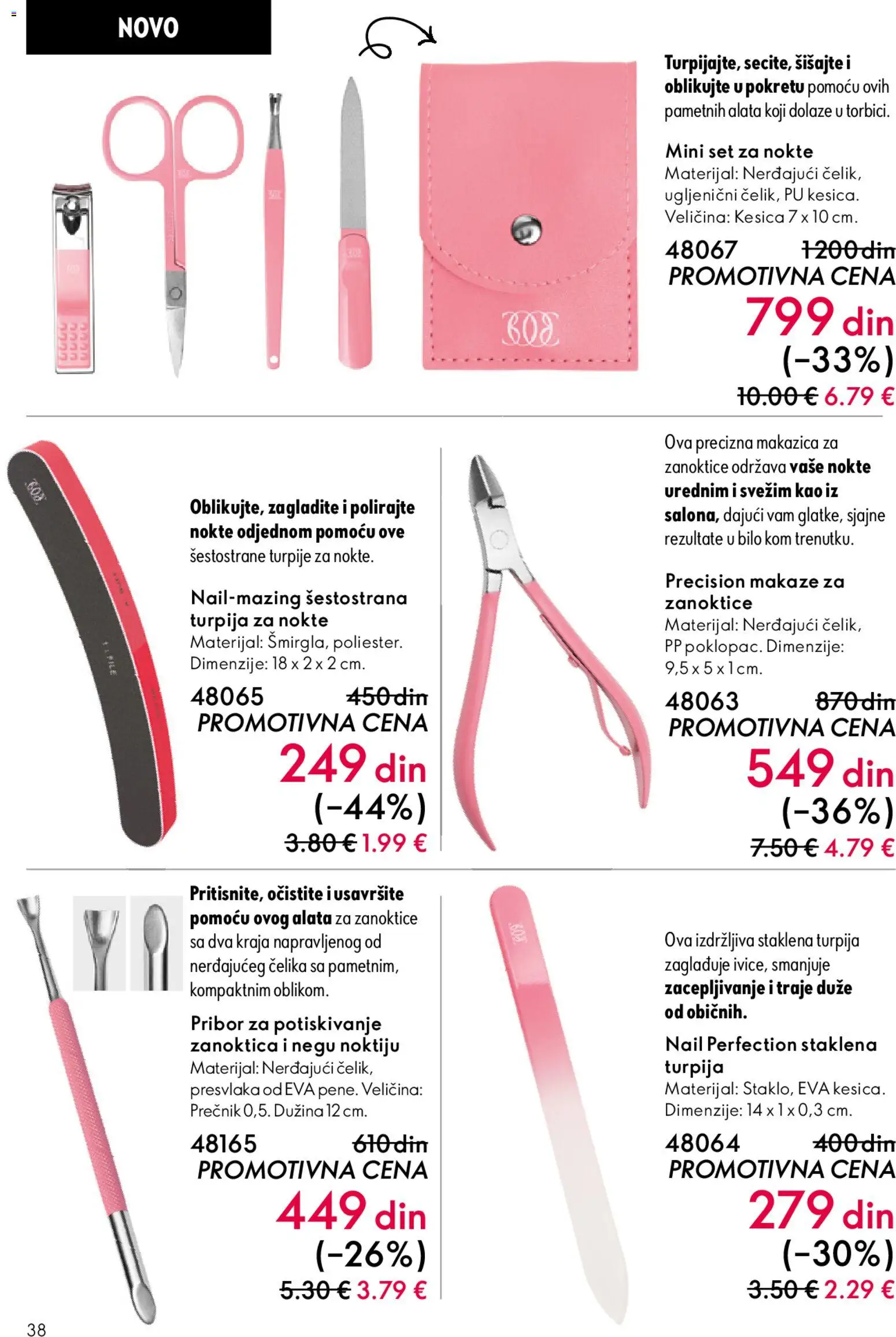 Oriflame katalog - važi od 22.04.2026 | Strana: 38 | Proizvode: Turpija za nokte, Makaze