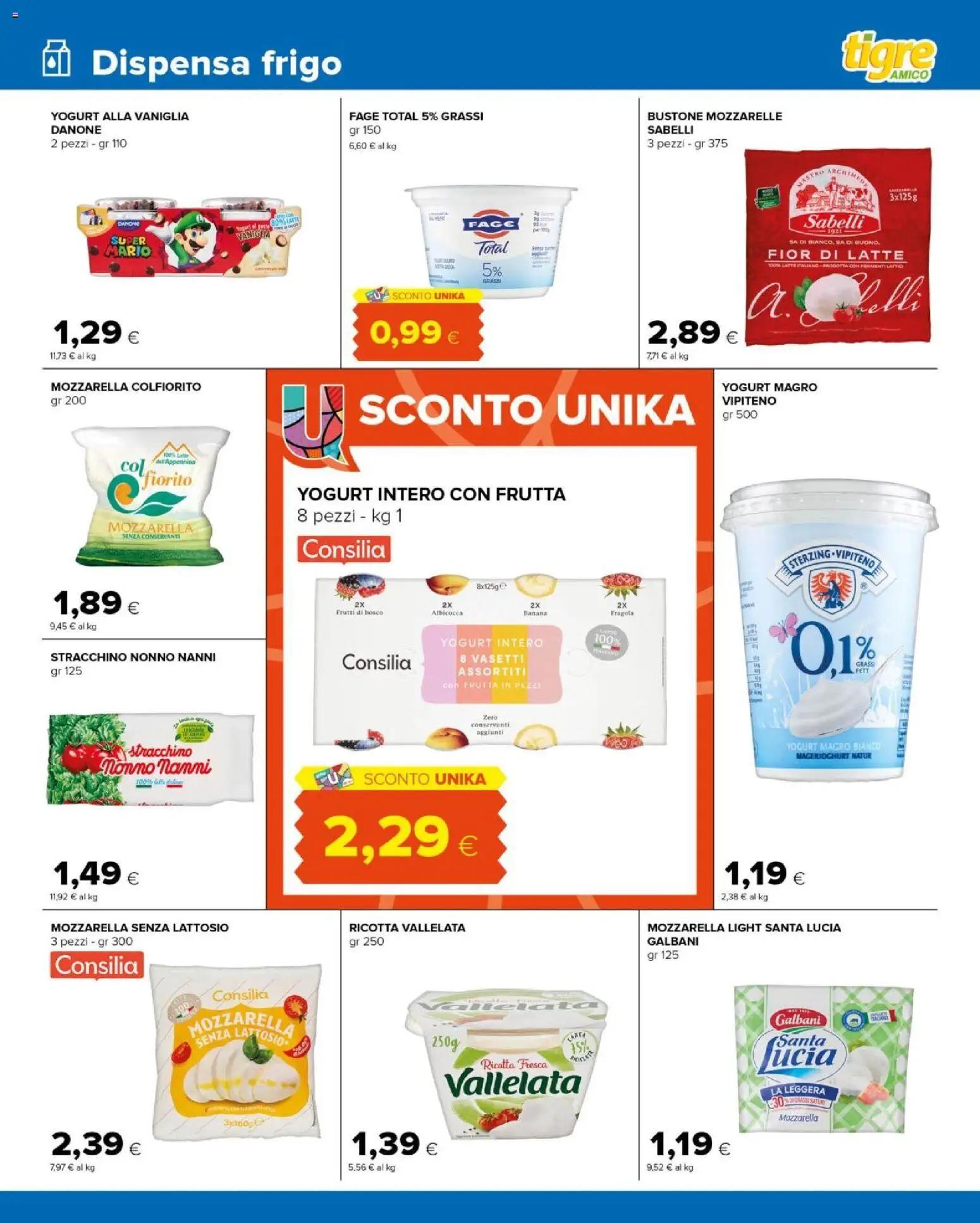 Volantino Tigre del 25.02.2026 | Pagina: 5 | Prodotti: Yogurt, Frutta, Mozzarella, Ricotta