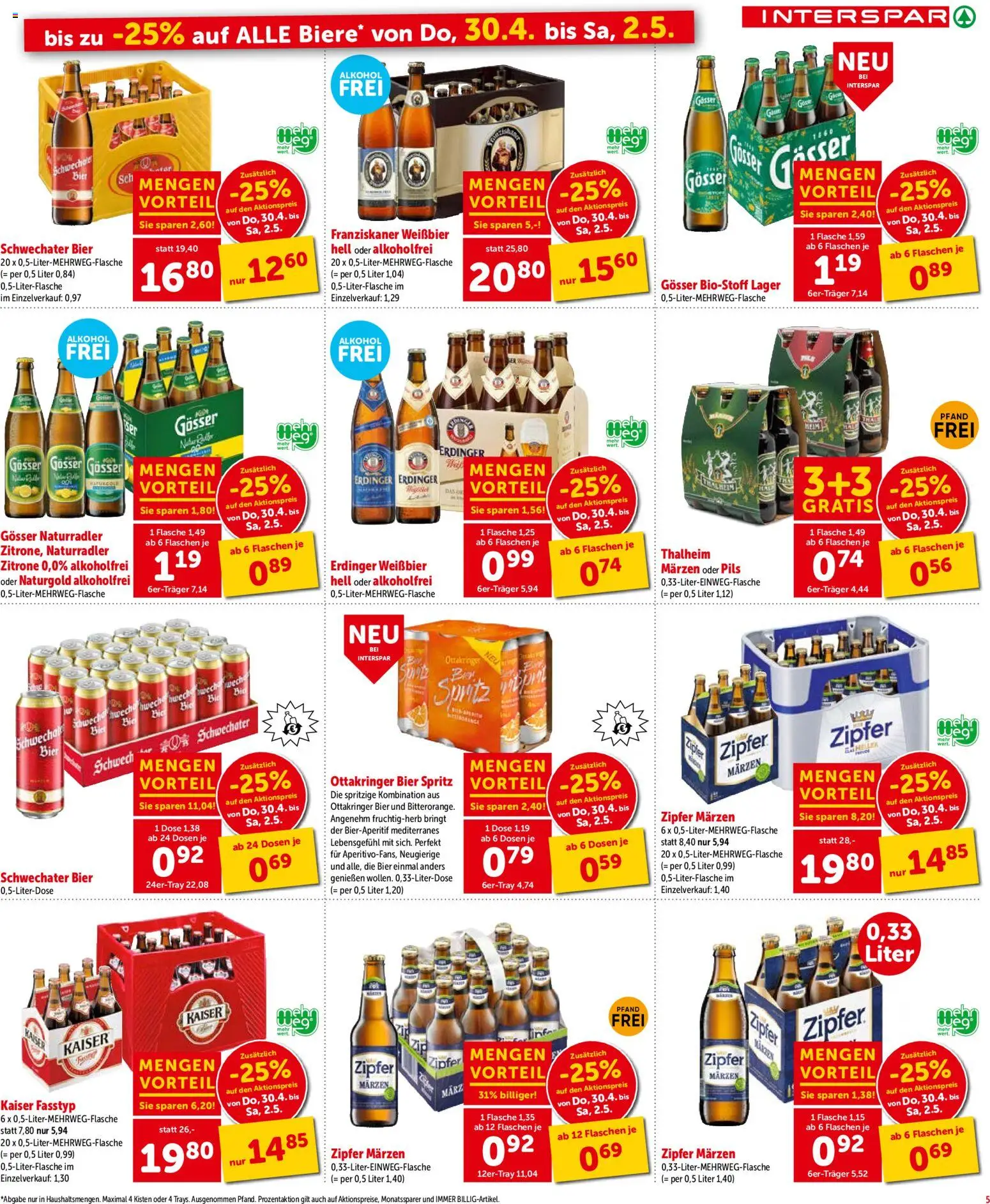 Interspar Flugblatt - Tirol gültig ab 30.04.2026 | Seite: 6 | Produkte: Zitrone, Bier